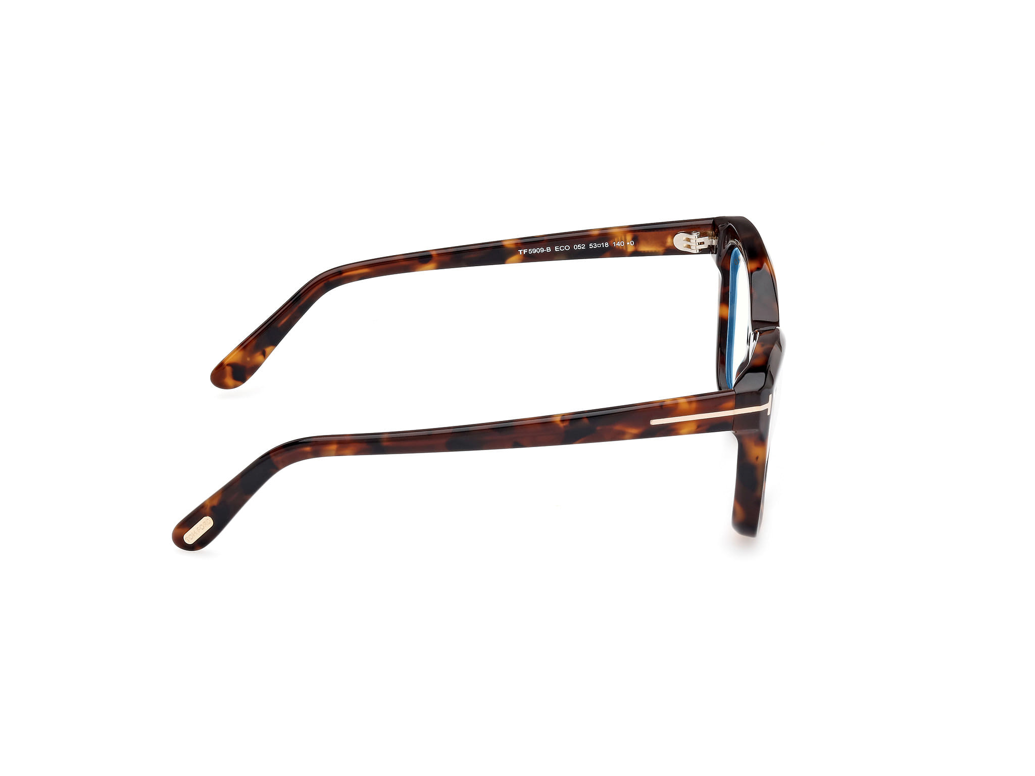 Tomford FT5909-B Frame Tortoise Female Full Shell Frame — Tortoise frame — view 6