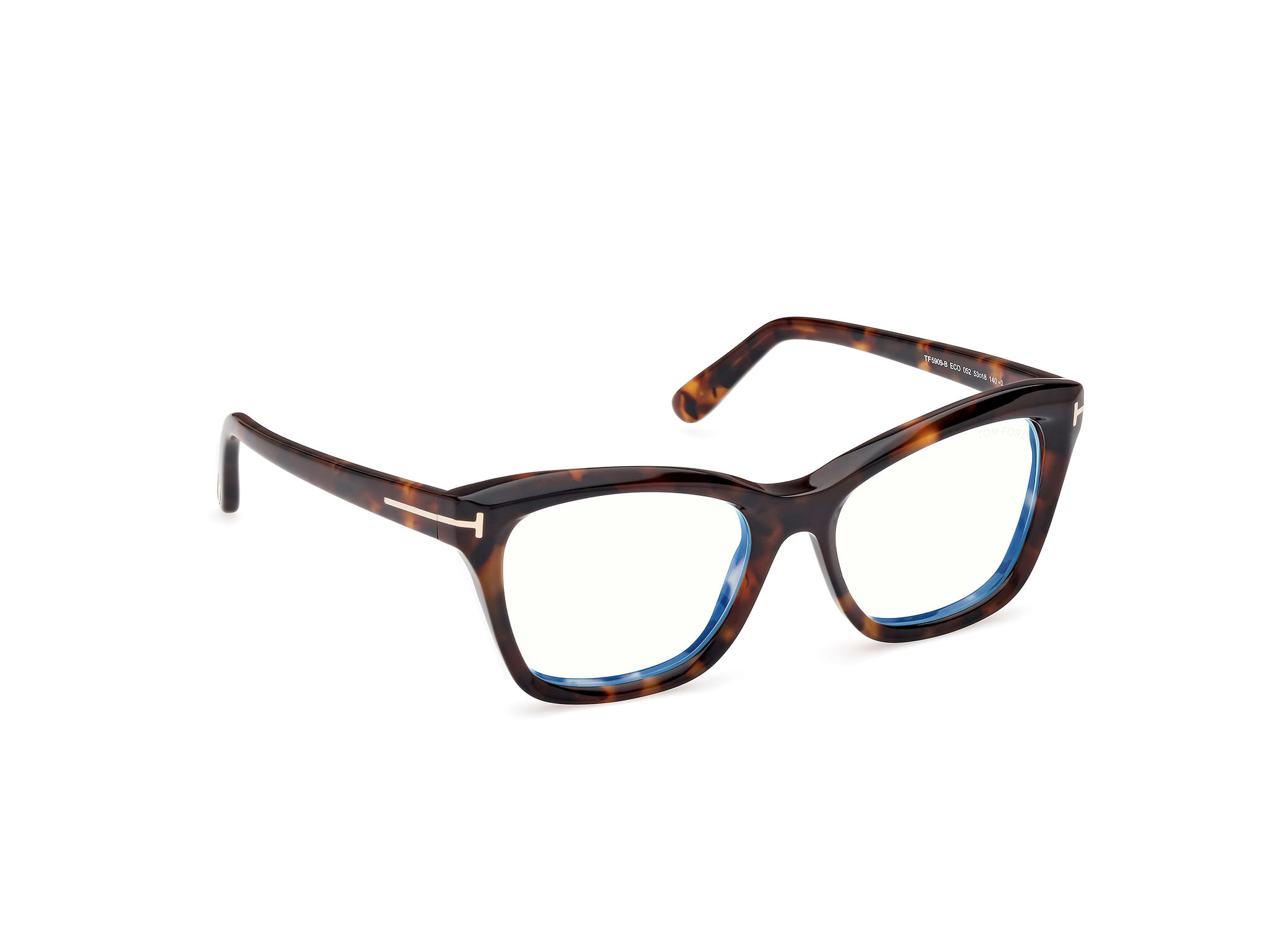 Tomford FT5909-B Frame Tortoise Female Full Shell Frame — Tortoise frame — view 7