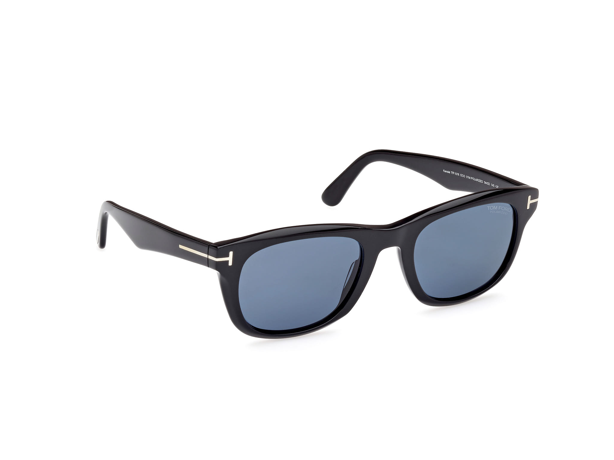 Tomford FT1076 Sunglass Black Male Full Shell Sunglass — Black frame — view 7