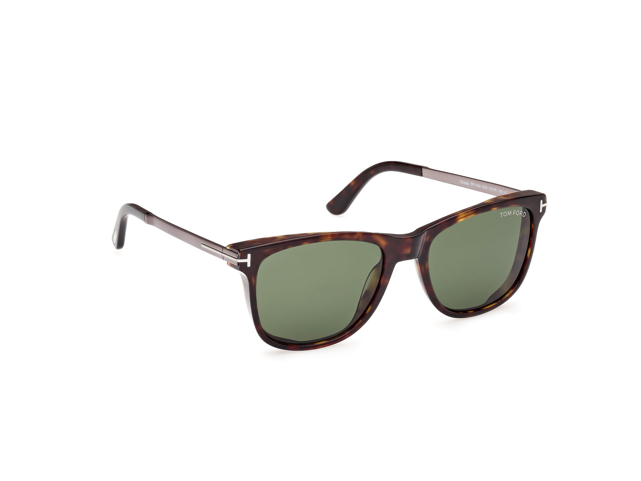 Tomford FT 1104 Sunglass Tortoise Male Full Metal Sunglass — Tortoise frame — view 7