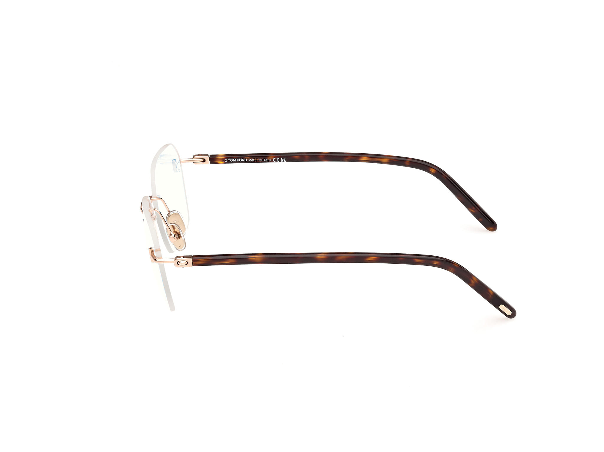 Tomford FT5934-B Frame Gold Male RimLess Shell Frame — Gold frame — view 2