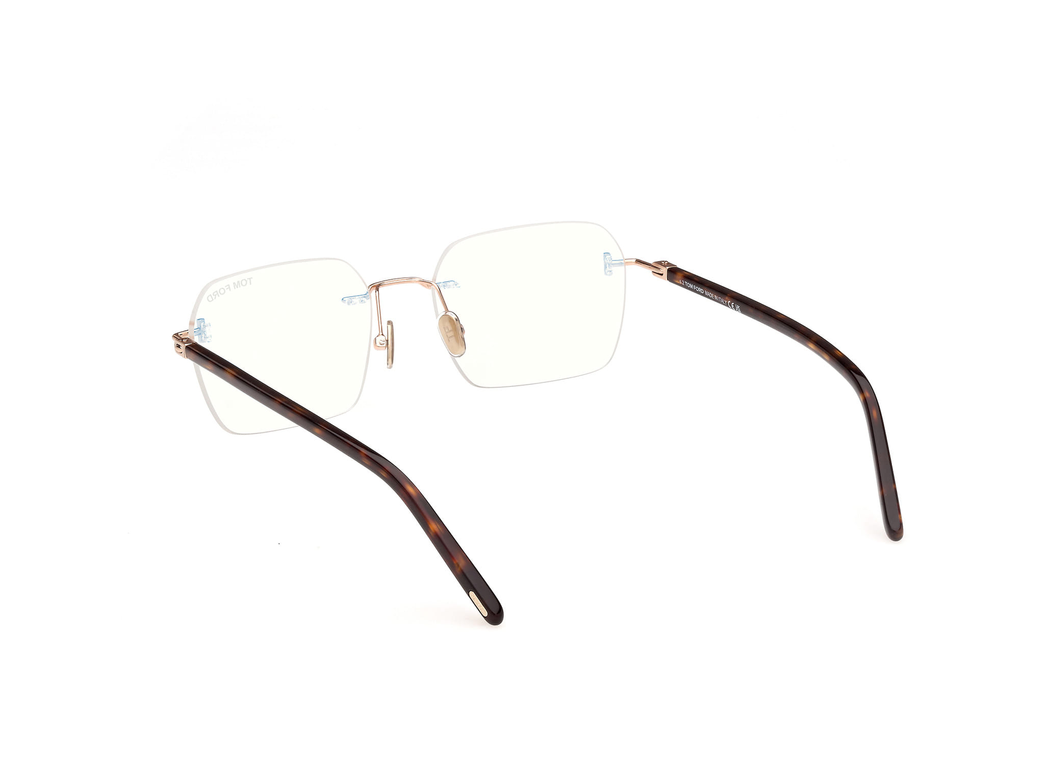Tomford FT5934-B Frame Gold Male RimLess Shell Frame — Gold frame — view 3