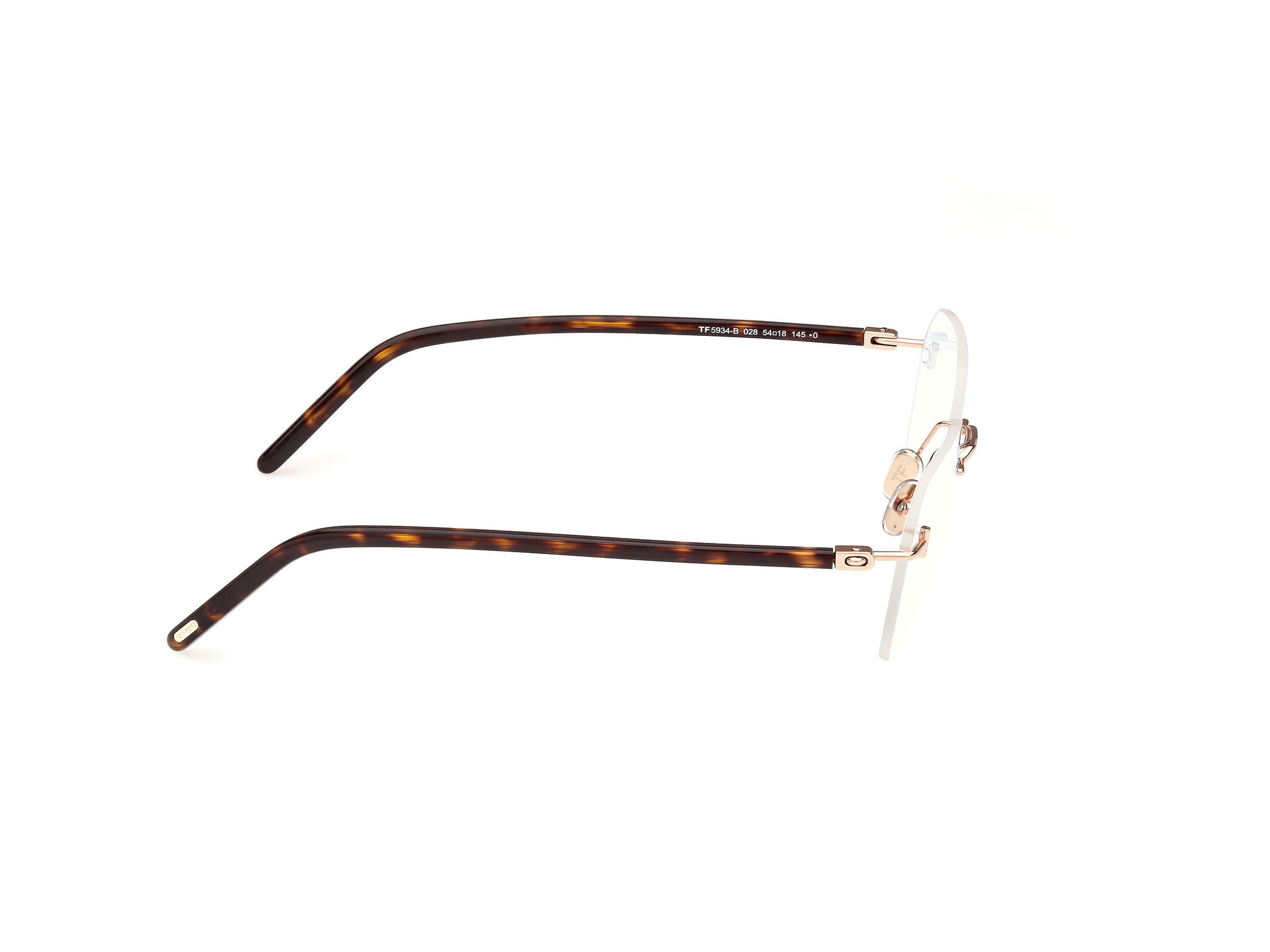 Tomford FT5934-B Frame Gold Male RimLess Shell Frame — Gold frame — view 6