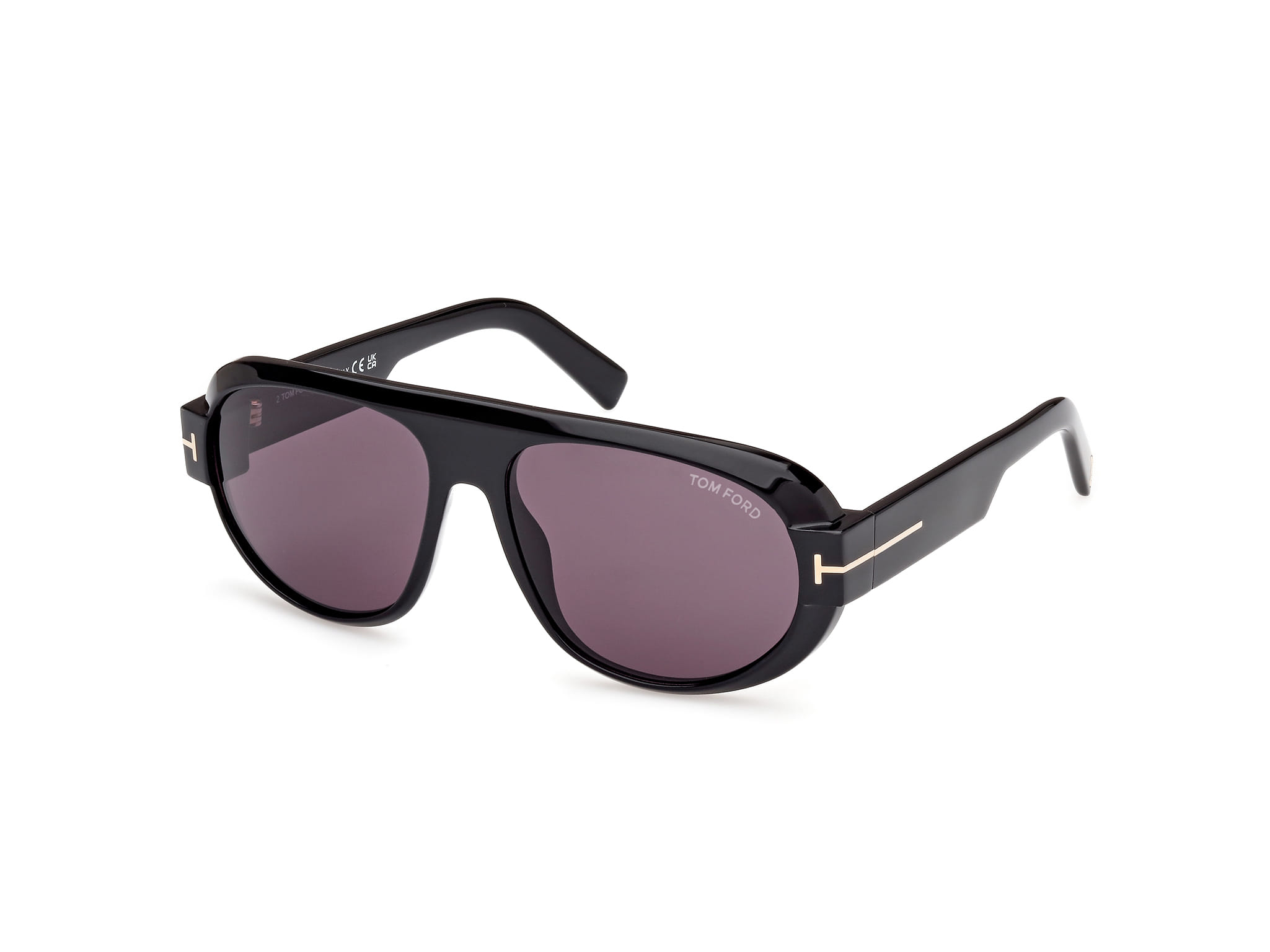 Tomford FT1102 Sunglass Black Male Full Shell Sunglass — Black frame — alternate view