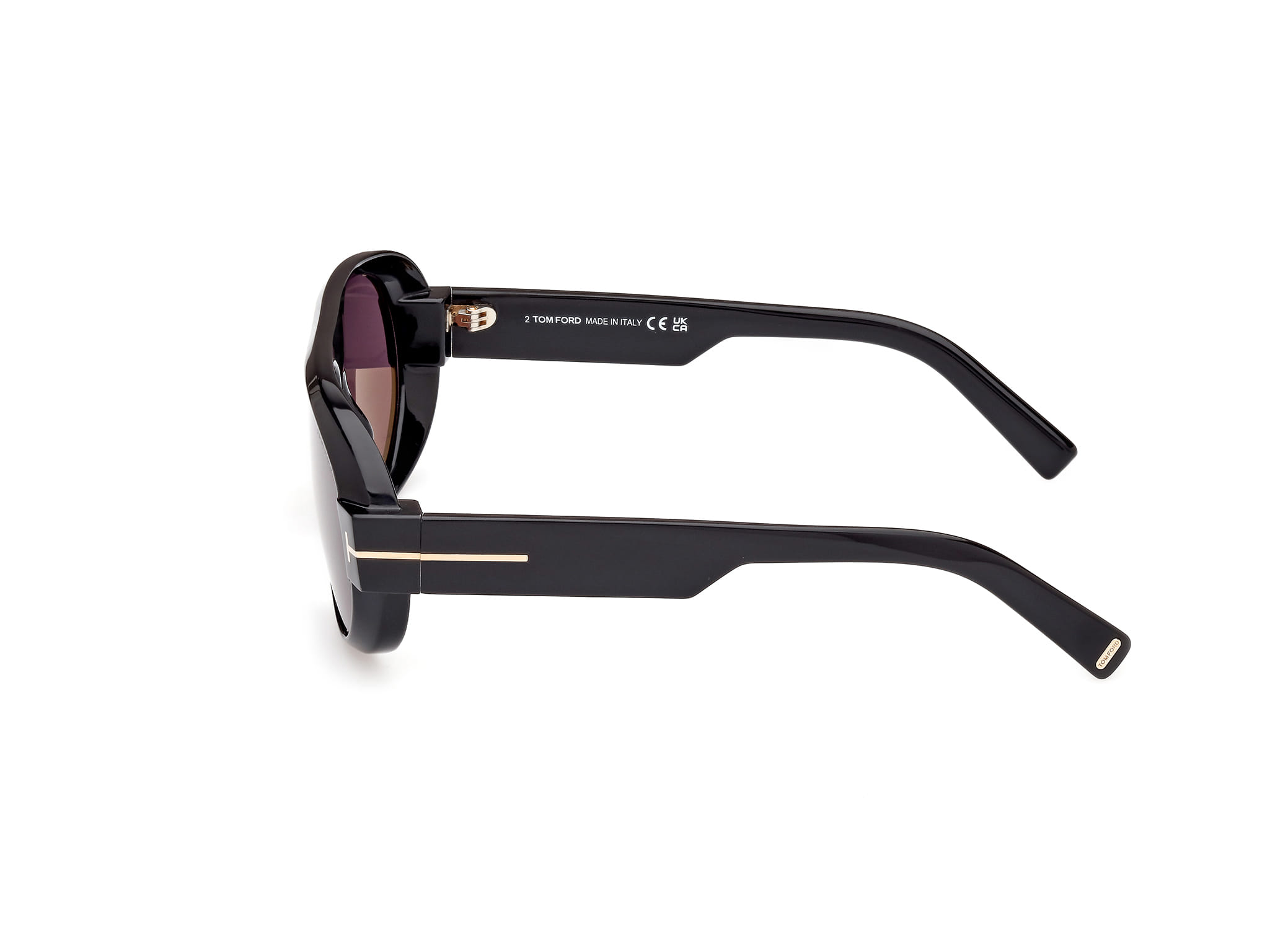 Tomford FT1102 Sunglass Black Male Full Shell Sunglass — Black frame — view 2