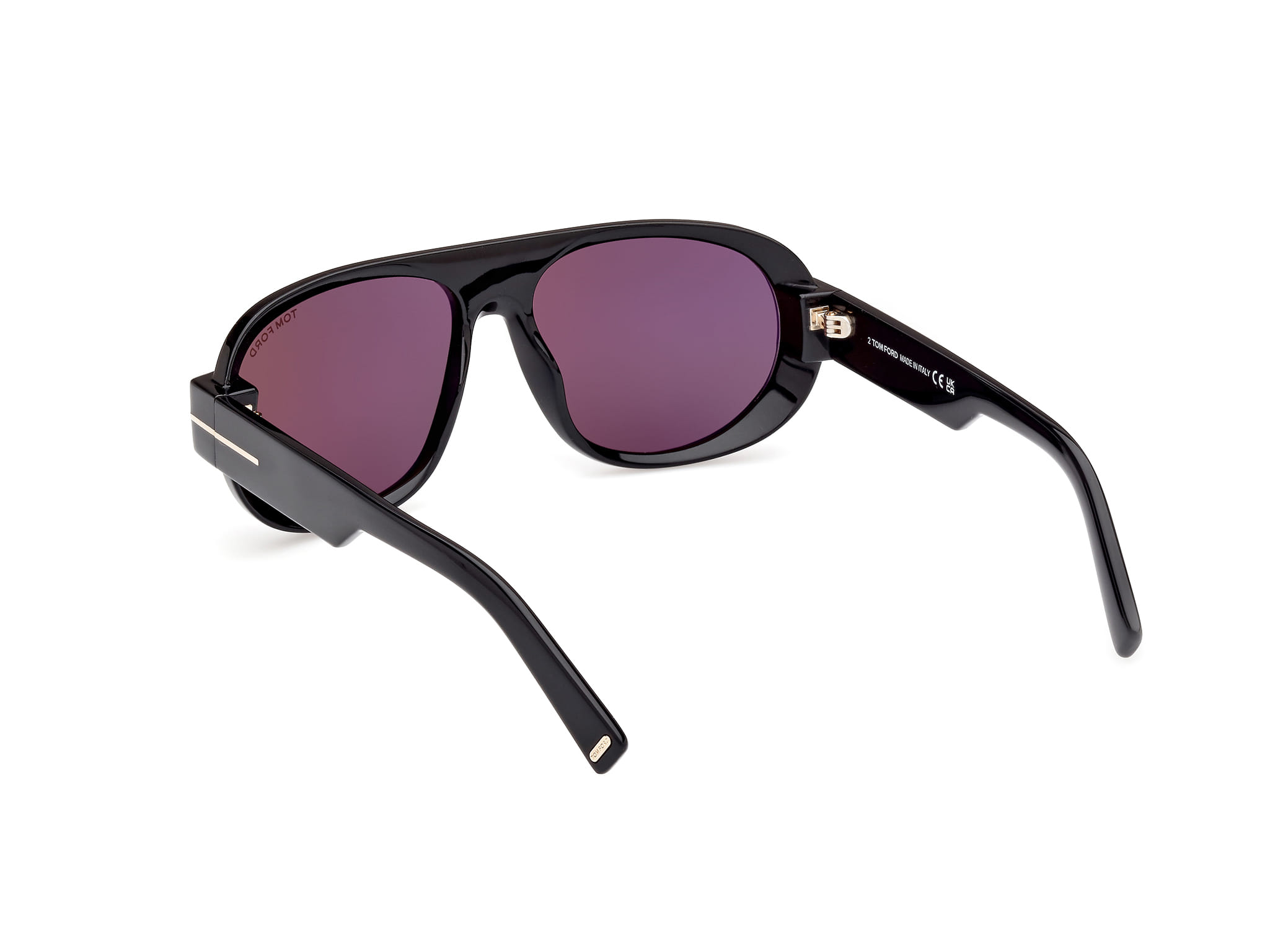 Tomford FT1102 Sunglass Black Male Full Shell Sunglass — Black frame — view 3