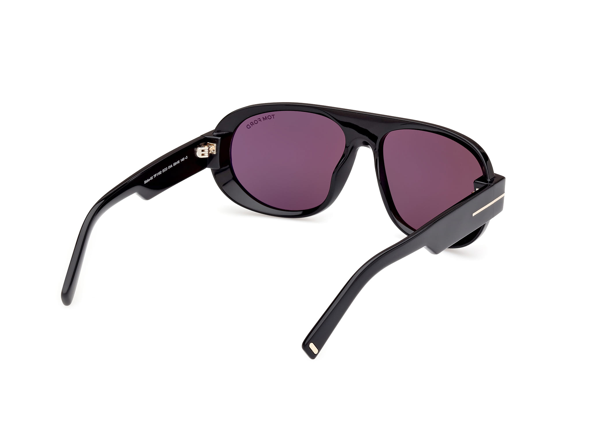 Tomford FT1102 Sunglass Black Male Full Shell Sunglass — Black frame — view 5