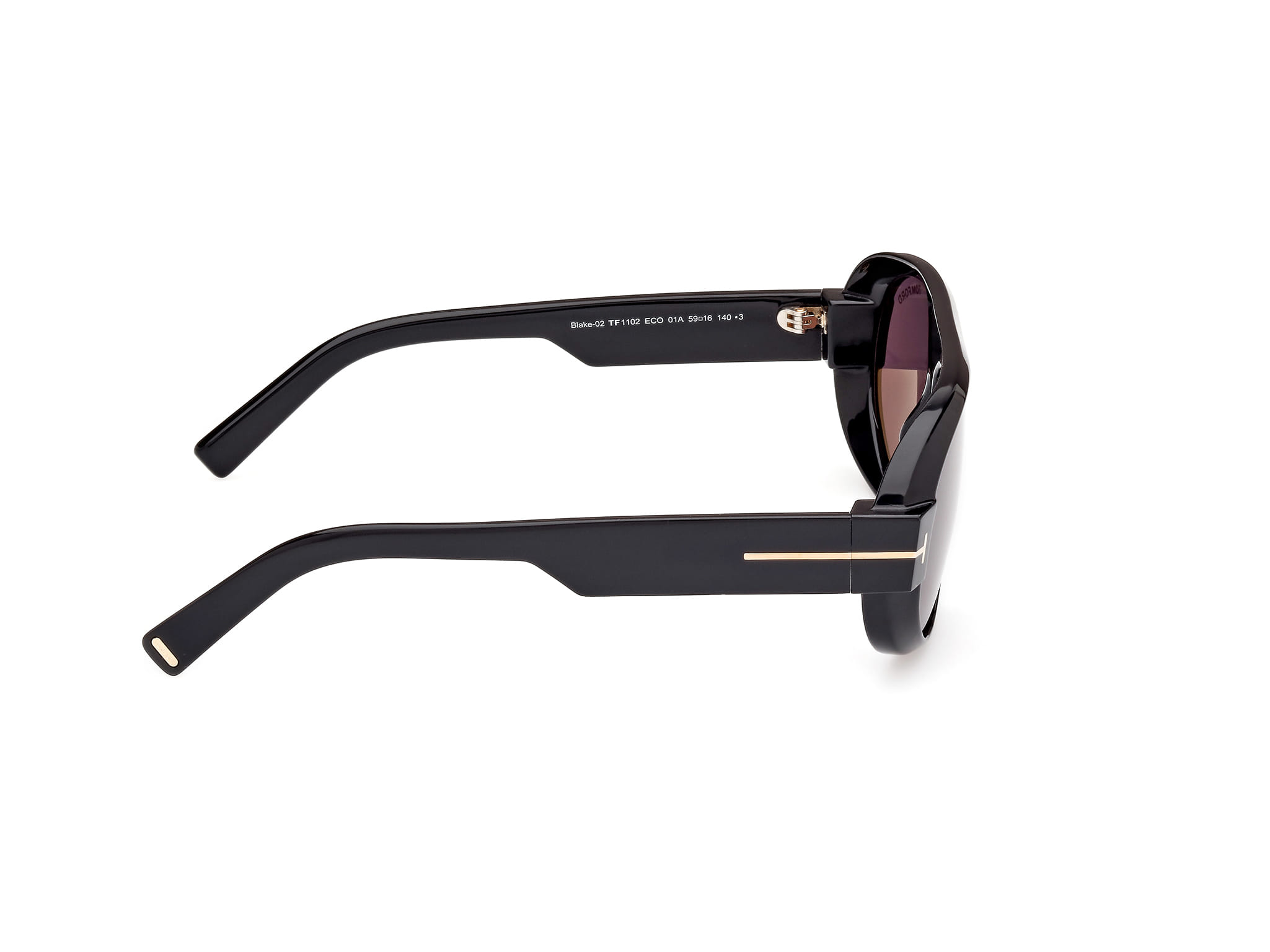 Tomford FT1102 Sunglass Black Male Full Shell Sunglass — Black frame