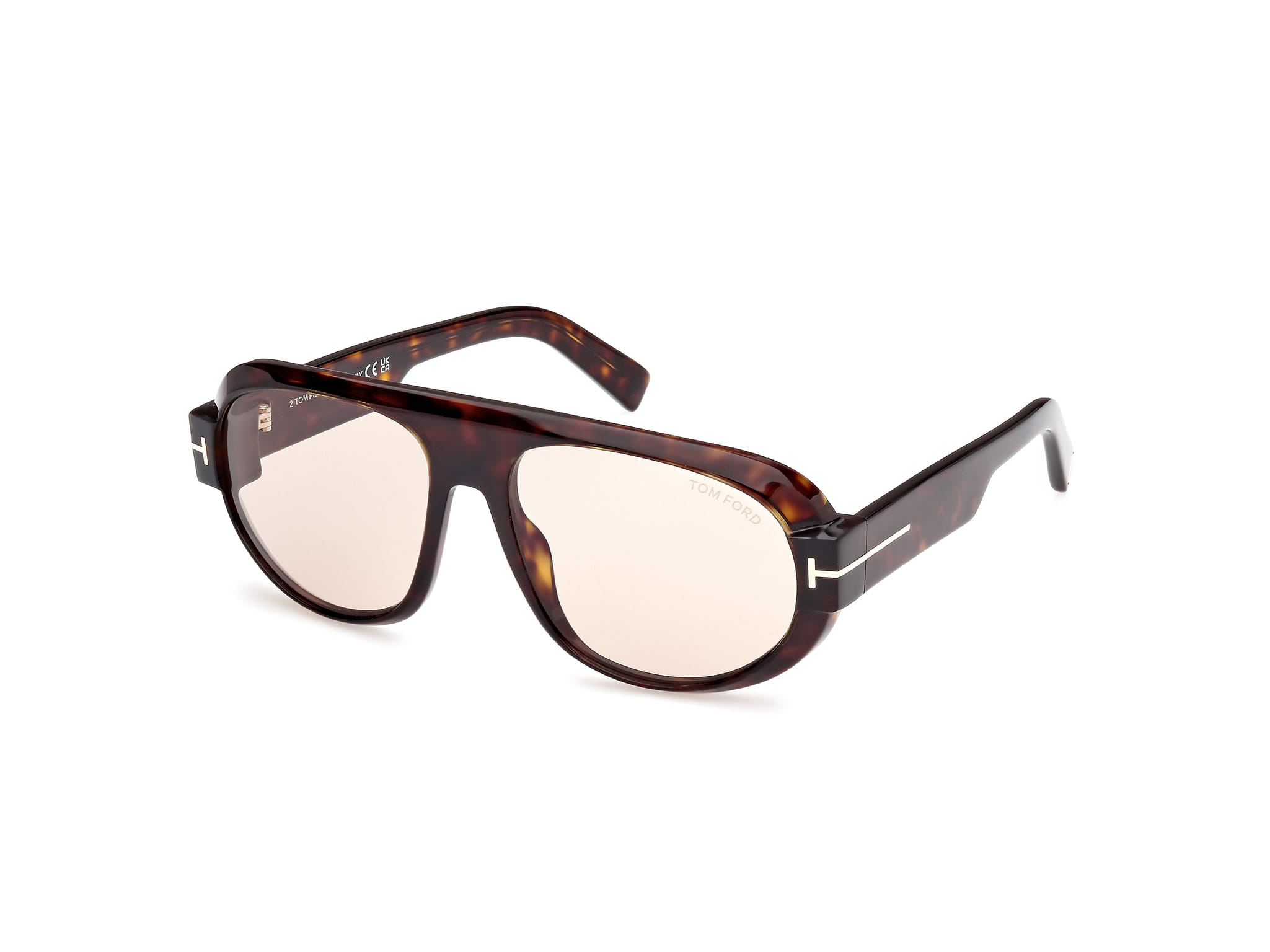 Tomford TF1102 Sunglass Havana Male Full Shell Sunglass — Havana frame — alternate view