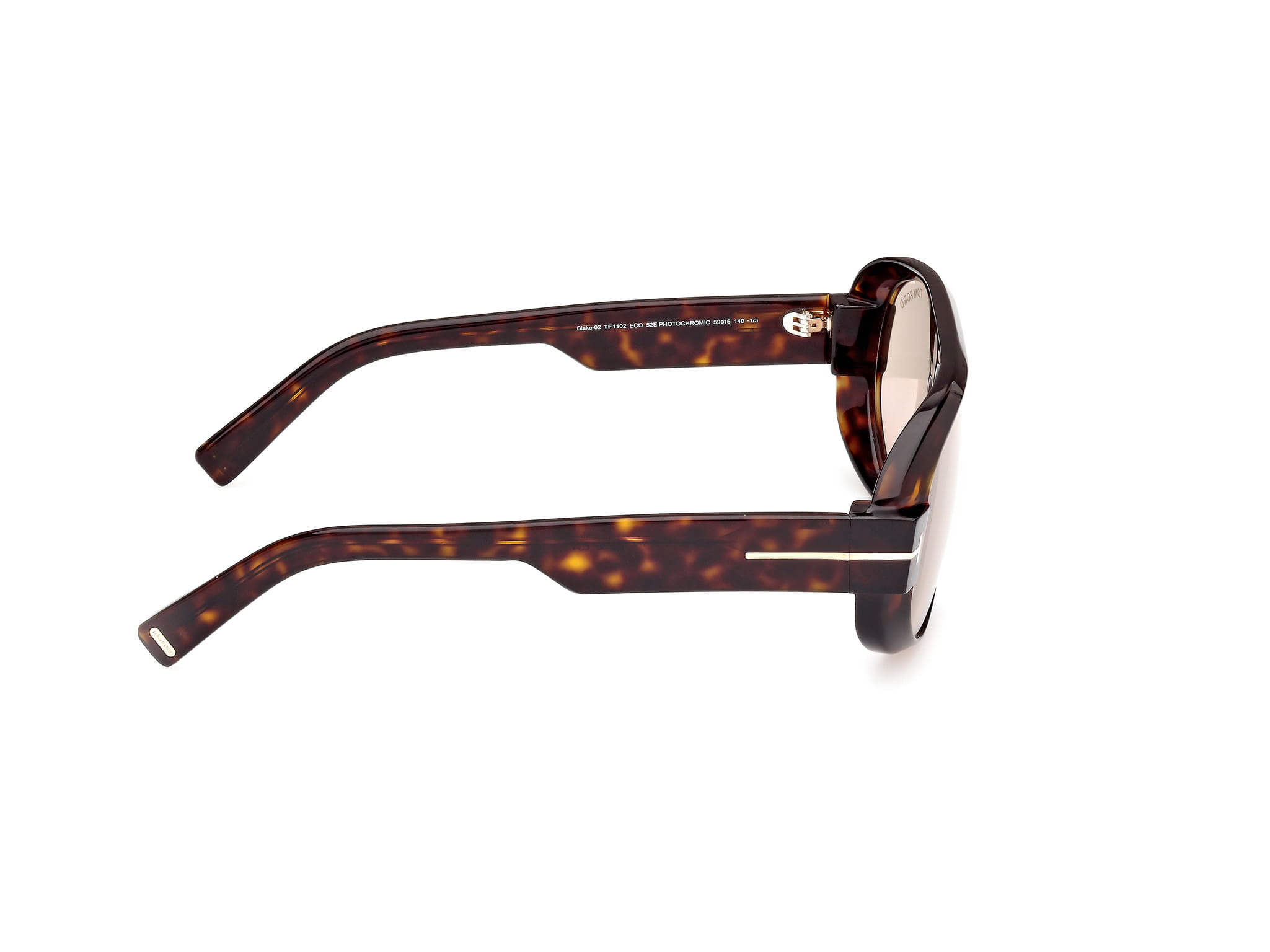 Tomford TF1102 Sunglass Havana Male Full Shell Sunglass — Havana frame