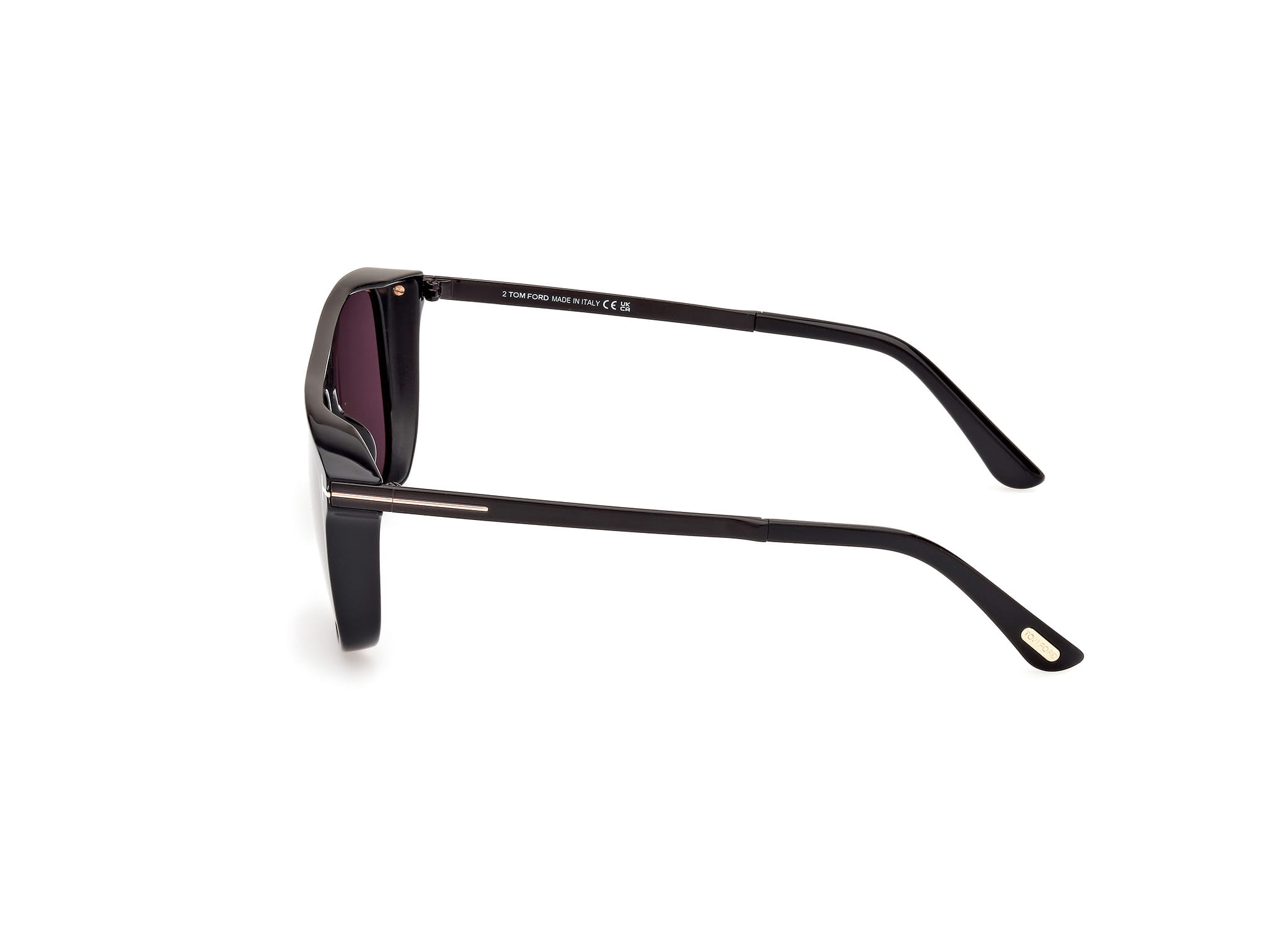 Tomford FT1105 Sunglass Black Male Full Metal Sunglass — Black frame — view 2