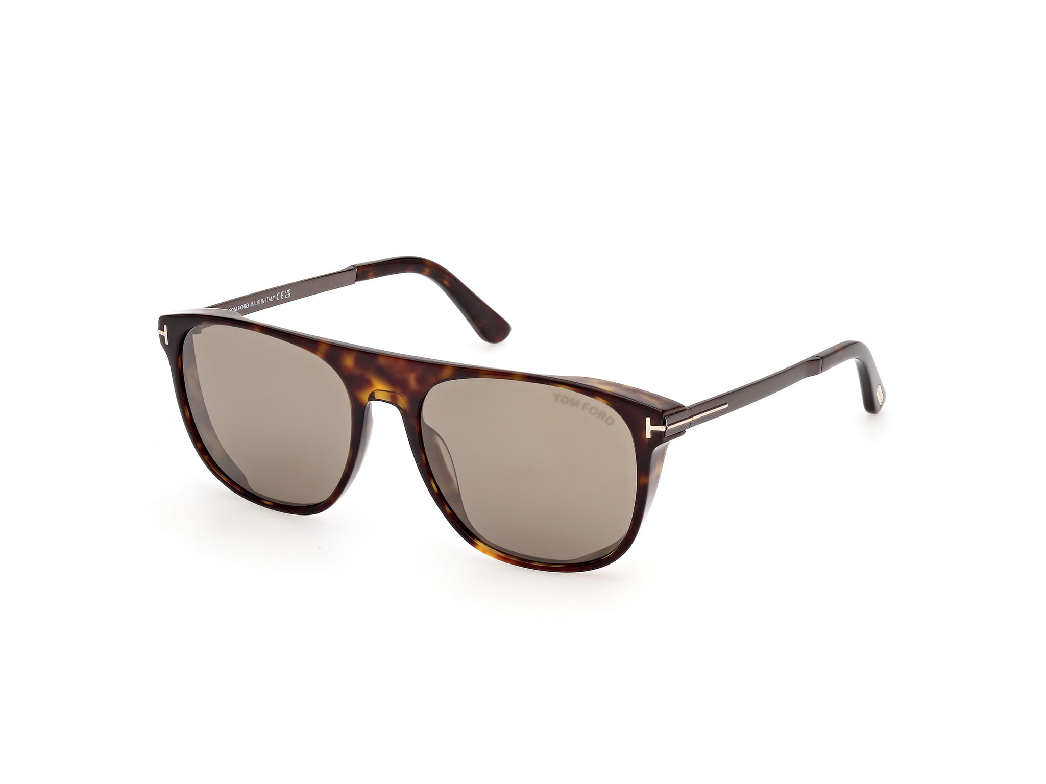 Tomford FT1105 Sunglass Havana Male Full Metal — Havana frame