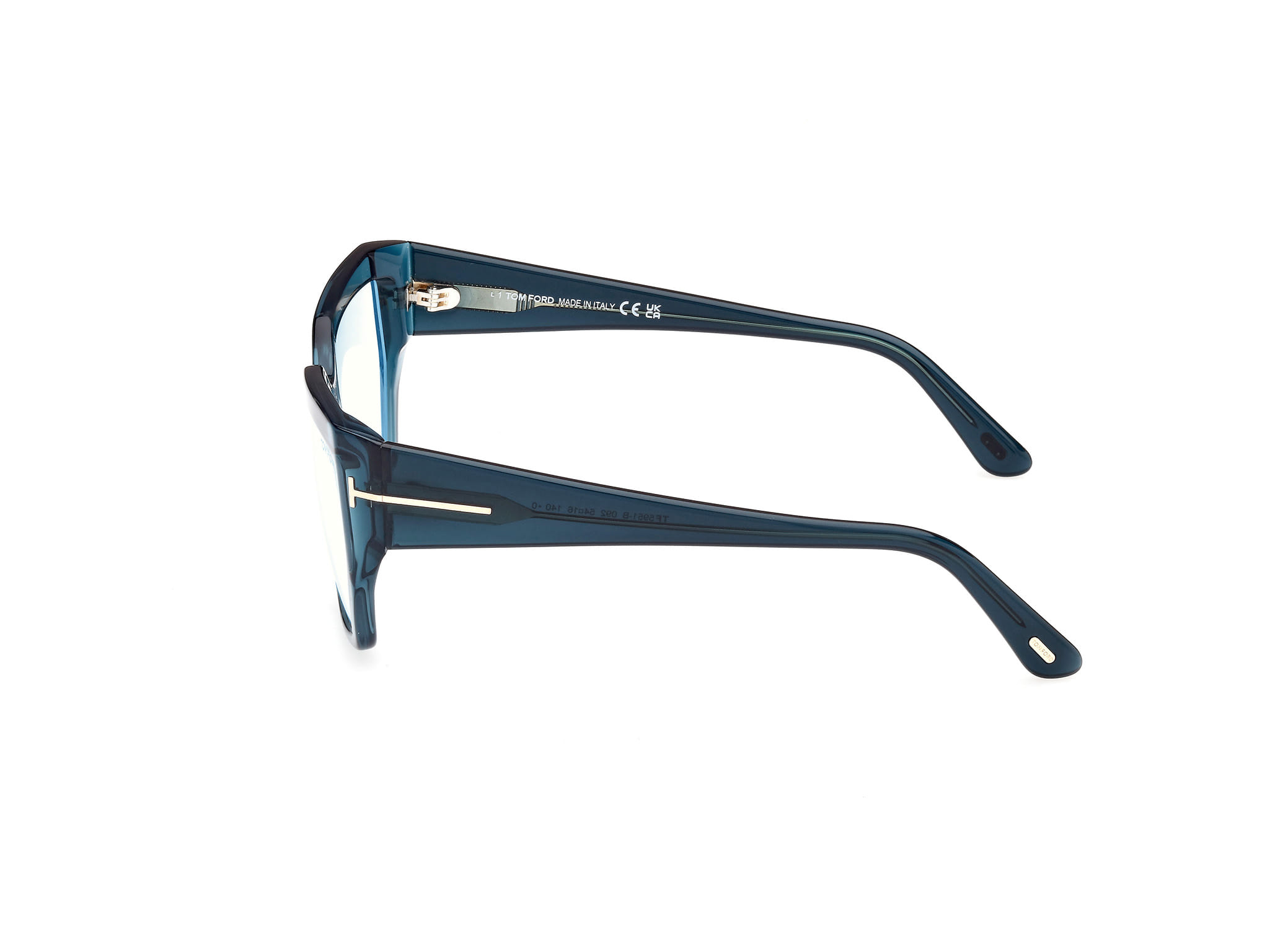 Tomford FT5951-B Frame Blue Male Full Shell Frame — Blue frame — view 2