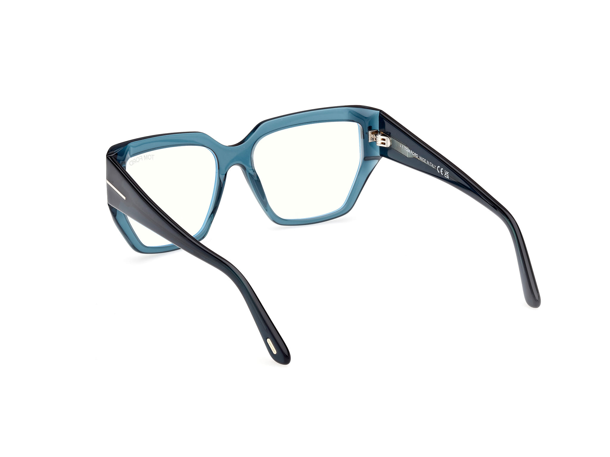Tomford FT5951-B Frame Blue Male Full Shell Frame — Blue frame — view 3