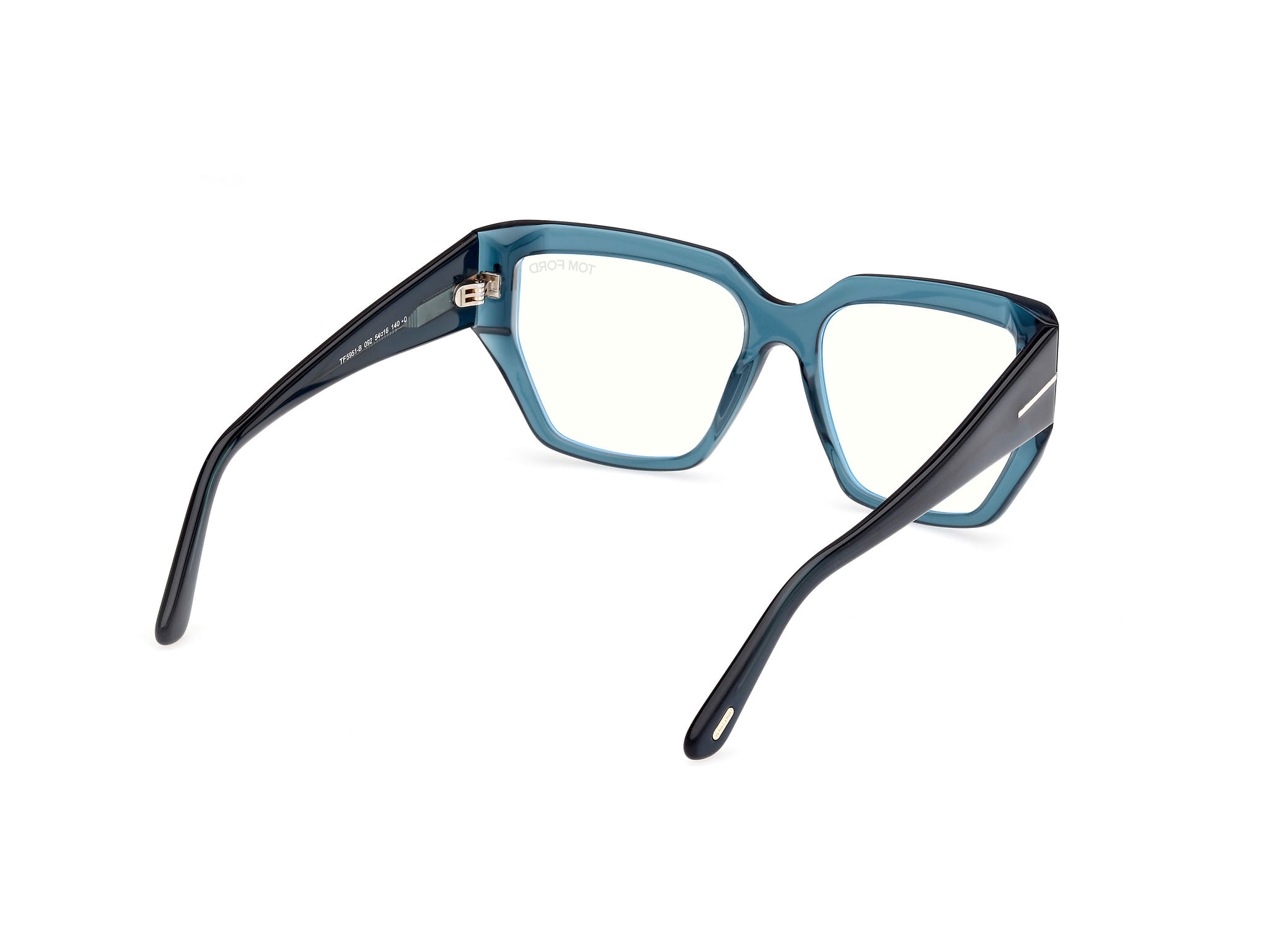 Tomford FT5951-B Frame Blue Male Full Shell Frame — Blue frame — view 5