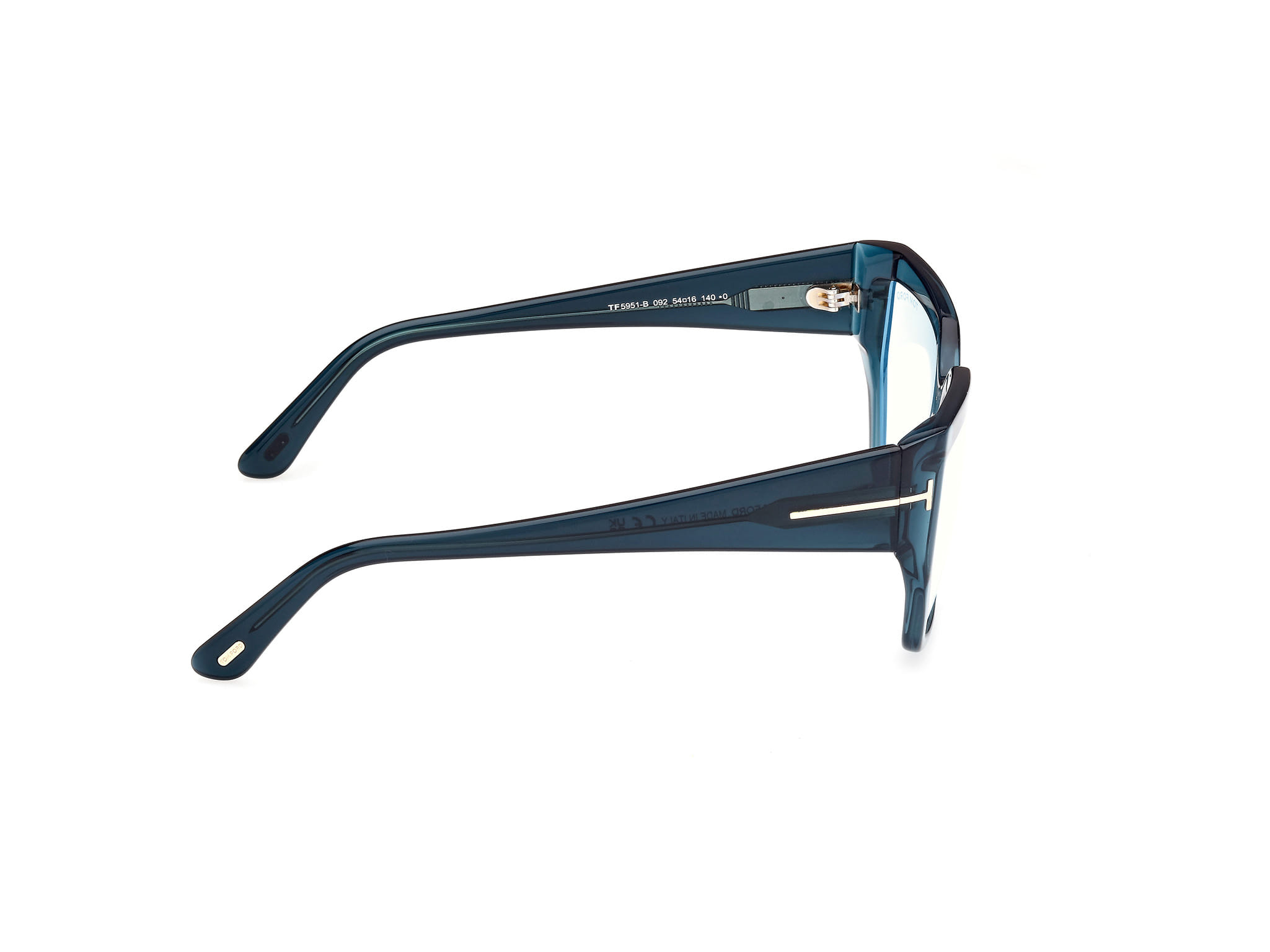 Tomford FT5951-B Frame Blue Male Full Shell Frame — Blue frame — view 6
