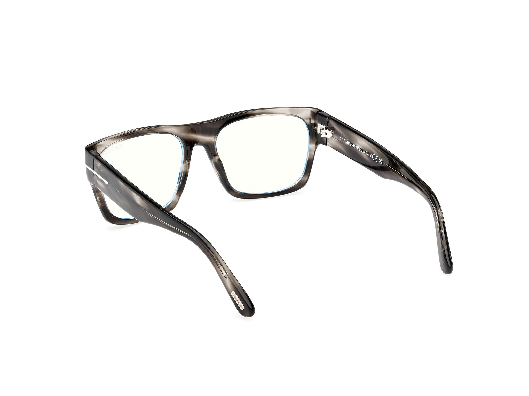 Tomford FT6035-B Frame Grey Male Full Shell Frame — Grey frame — view 3