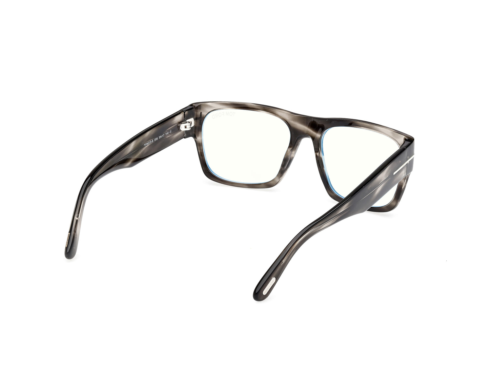 Tomford FT6035-B Frame Grey Male Full Shell Frame — Grey frame — view 5