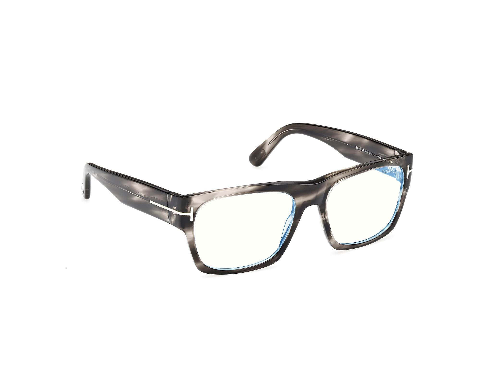 Tomford FT6035-B Frame Grey Male Full Shell Frame — Grey frame — view 7