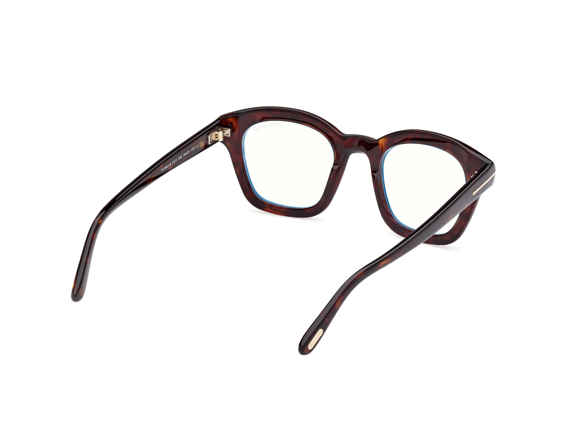 Tomford FT5961-B Frame Havana Unisex Full Shell Frame — Havana frame — view 5
