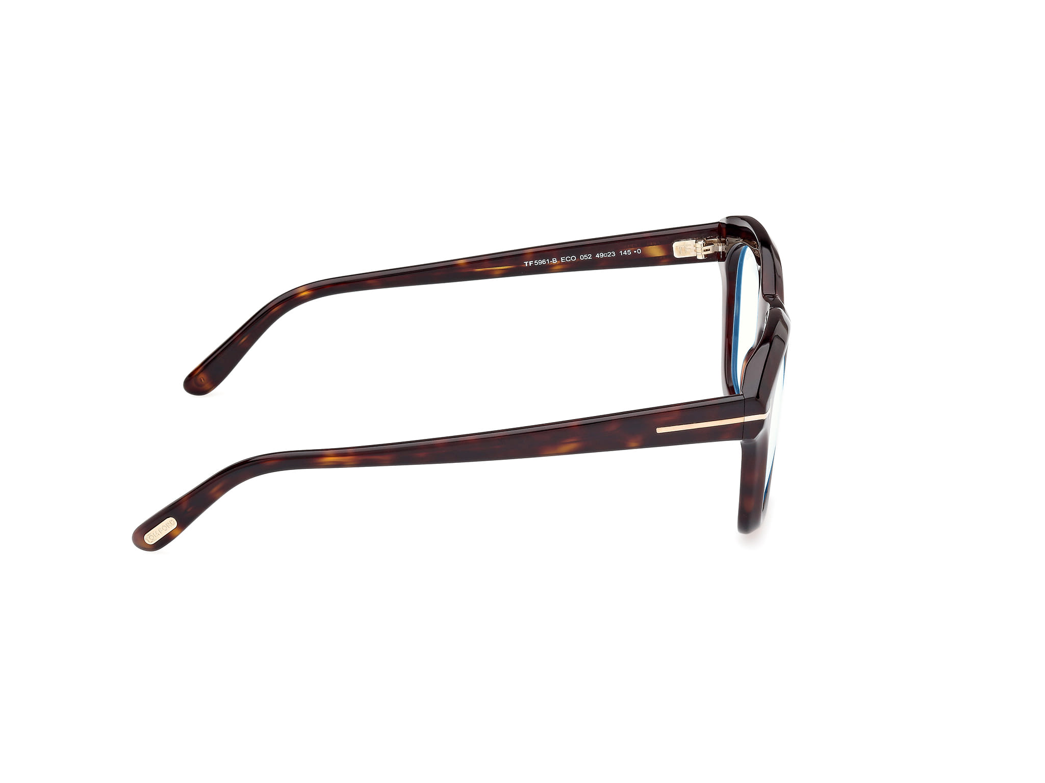 Tomford FT5961-B Frame Havana Unisex Full Shell Frame — Havana frame — view 6