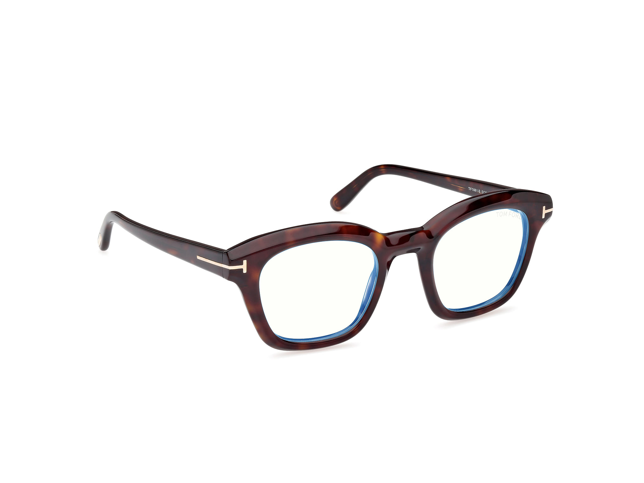 Tomford FT5961-B Frame Havana Unisex Full Shell Frame — Havana frame — view 7