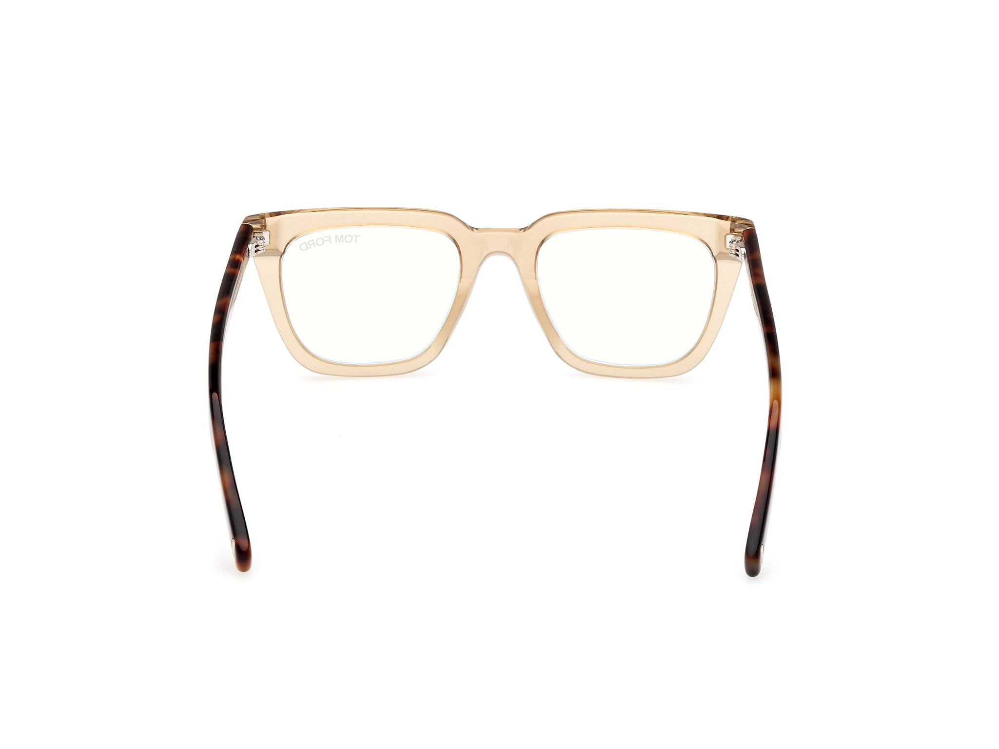 Tomford FT5963-B Frame Transparent Brown Male Full Shell Frame — Transparent Brown frame — view 4