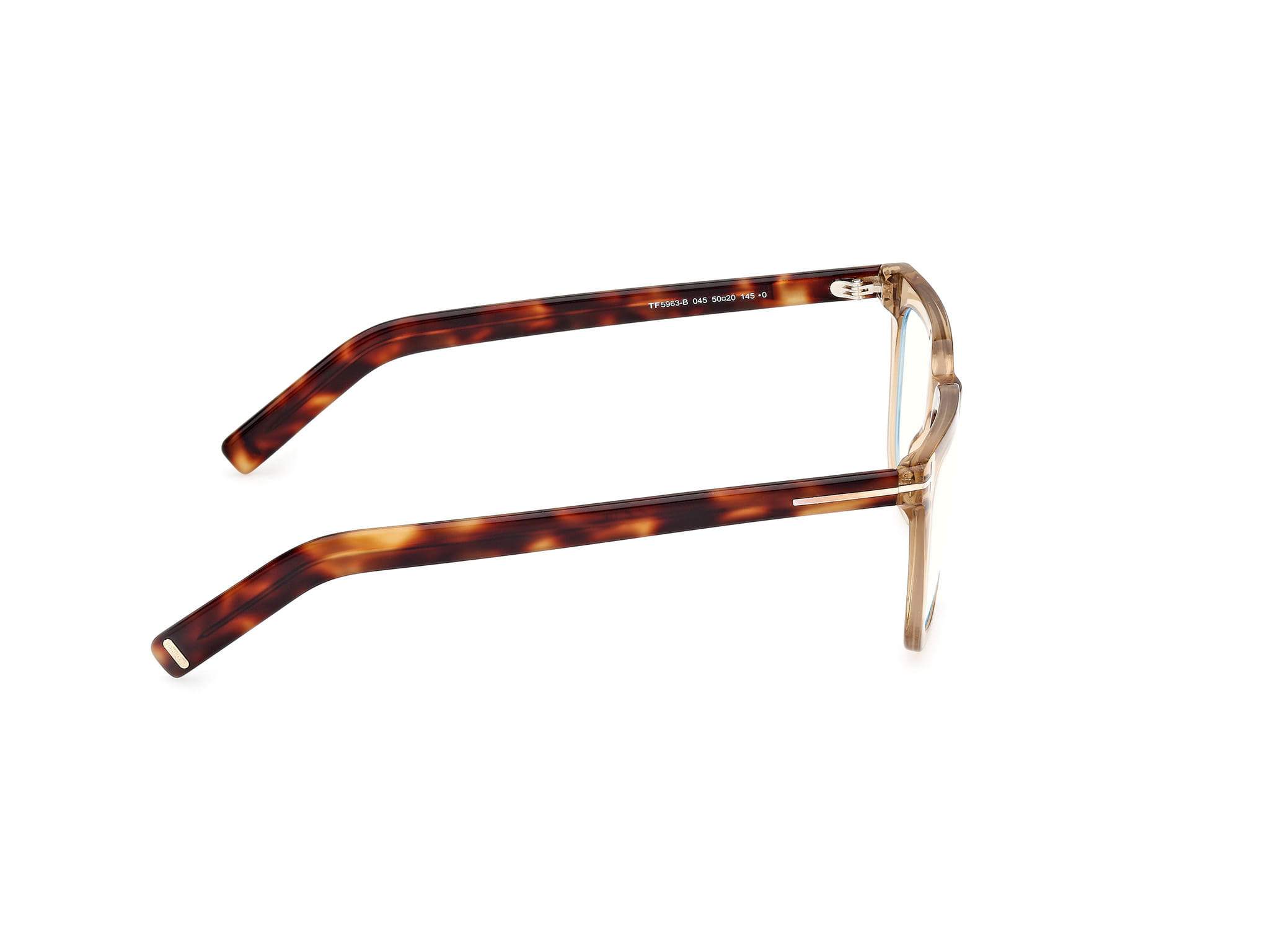Tomford FT5963-B Frame Transparent Brown Male Full Shell Frame — Transparent Brown frame — view 6
