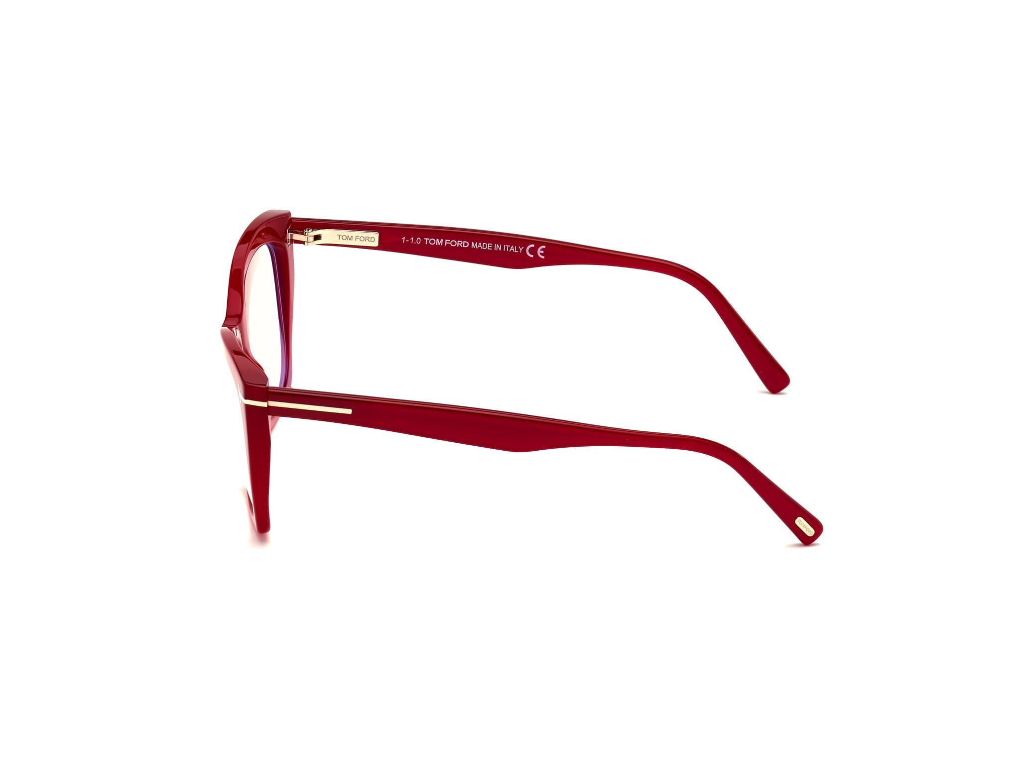 Tomford FT5709-B Frame Maroon Female Full Shell Frame — Maroon frame — view 2