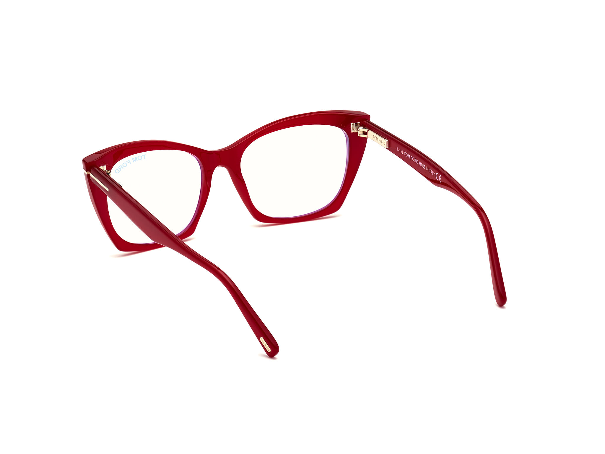Tomford FT5709-B Frame Maroon Female Full Shell Frame — Maroon frame — view 3