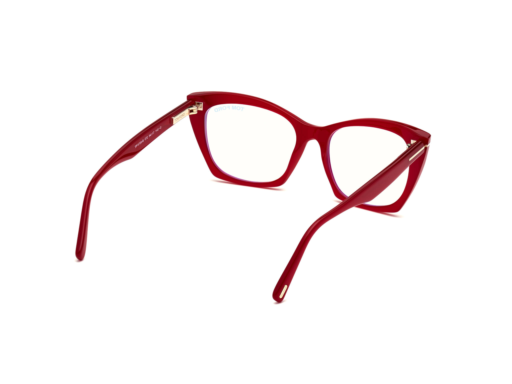 Tomford FT5709-B Frame Maroon Female Full Shell Frame — Maroon frame — view 5