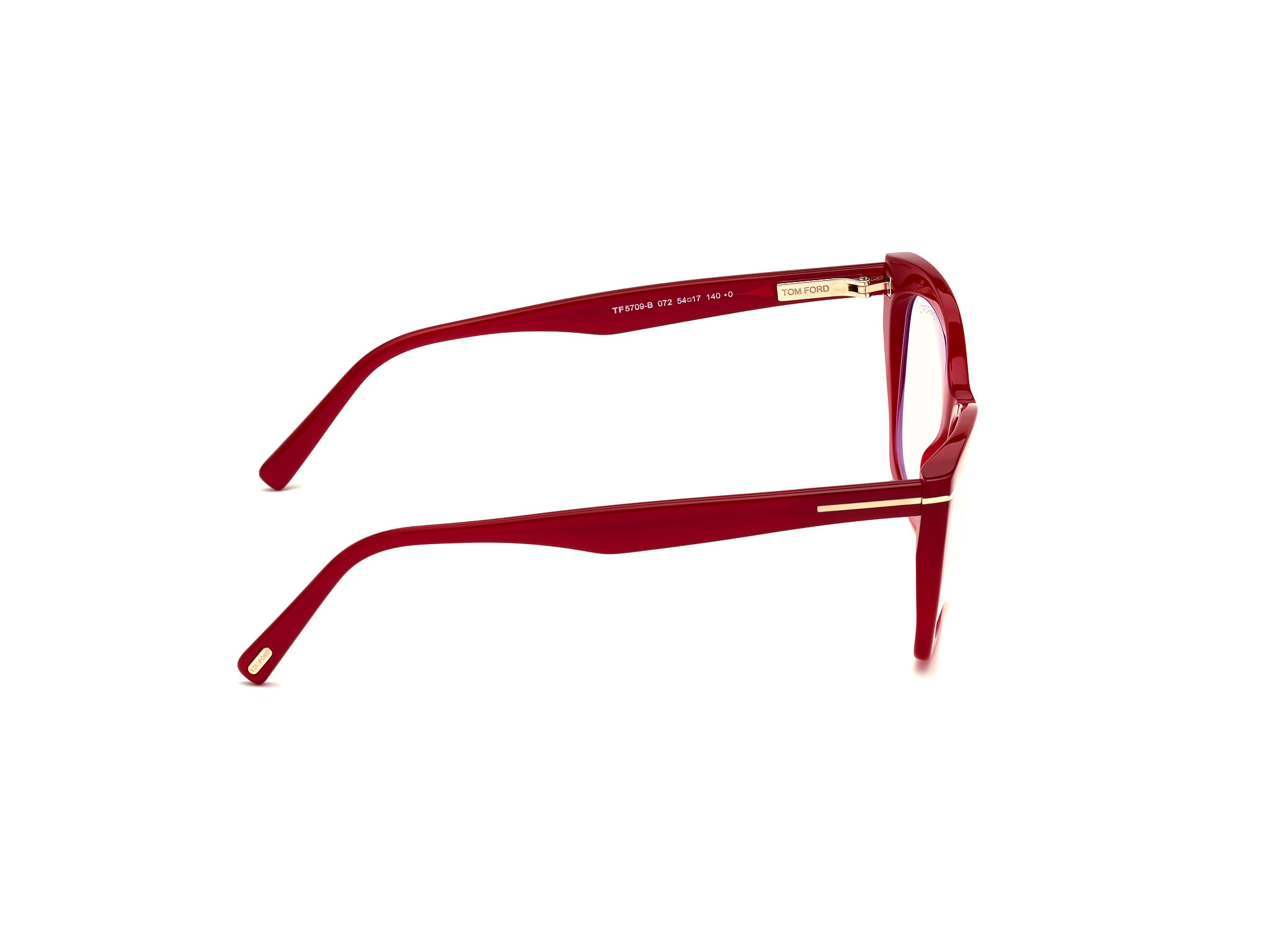 Tomford FT5709-B Frame Maroon Female Full Shell Frame — Maroon frame — view 6
