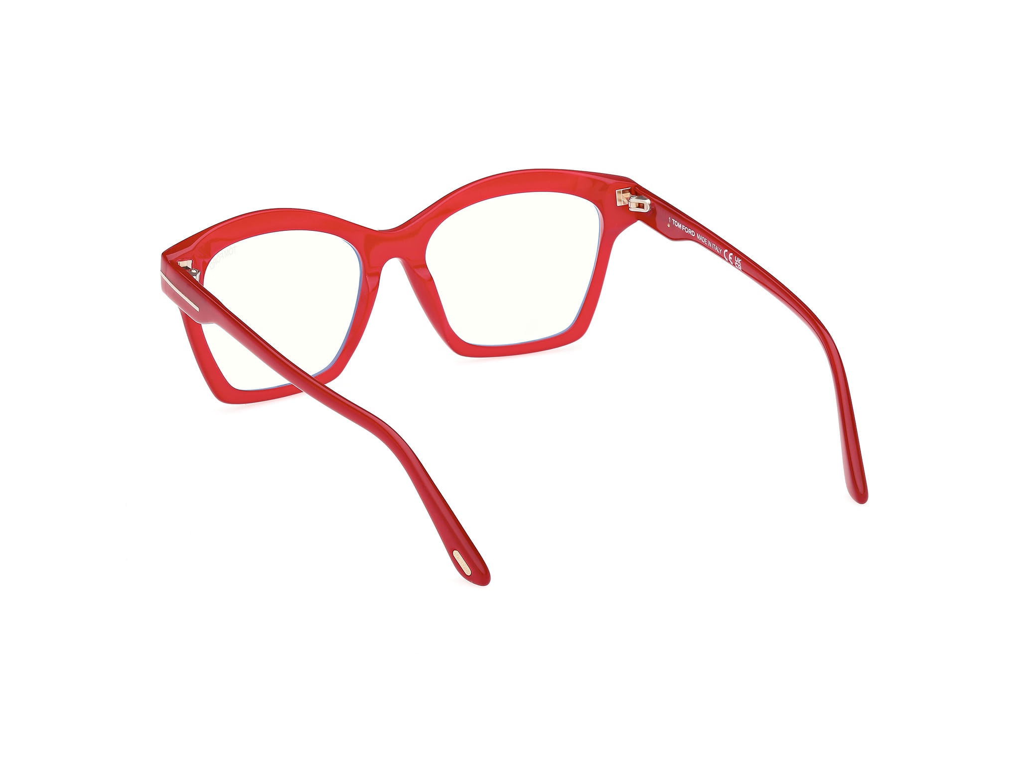 Tomford FT5965-B Frame Maroon Female Full Shell Frame — Maroon frame — view 3