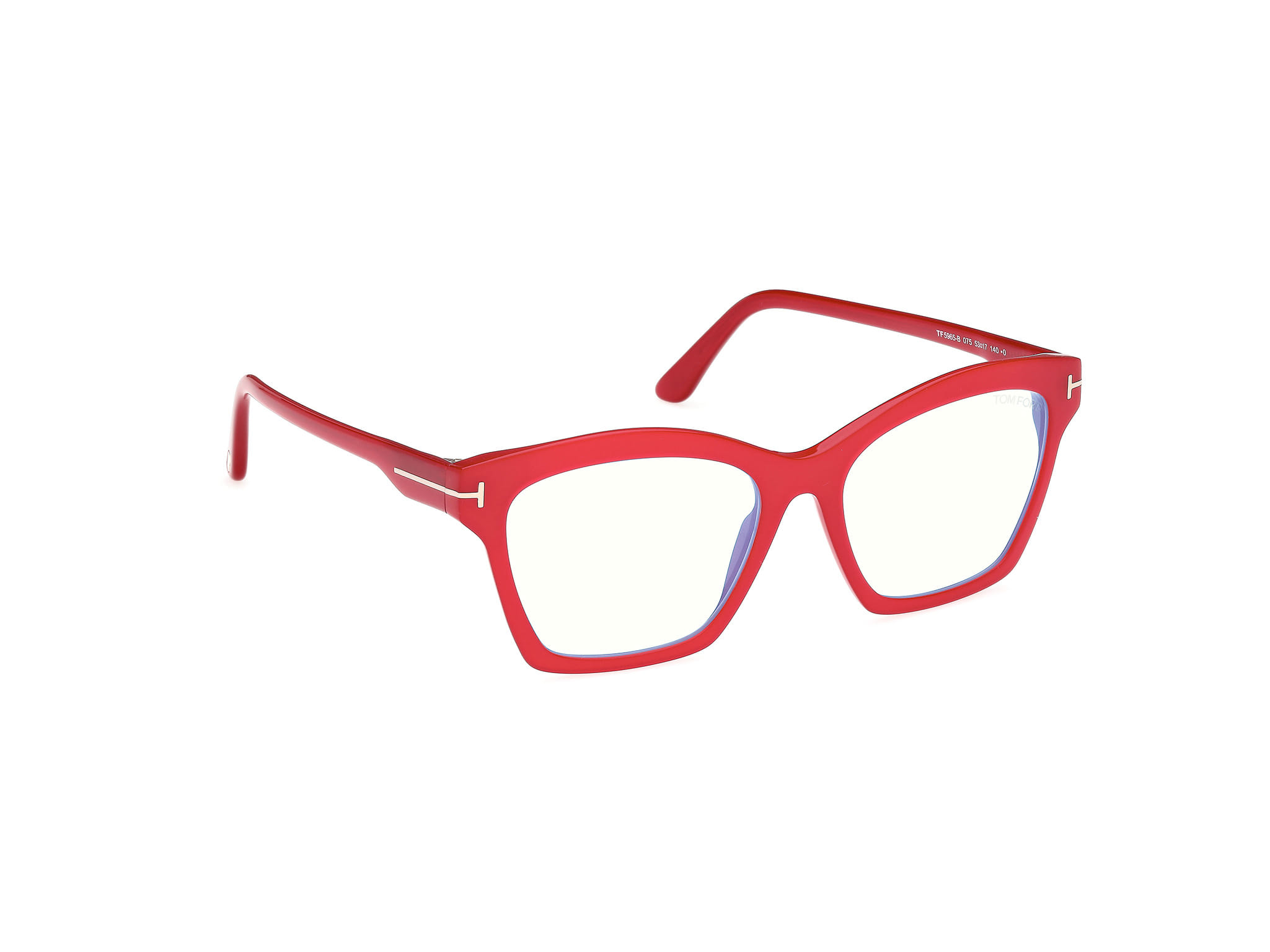 Tomford FT5965-B Frame Maroon Female Full Shell Frame — Maroon frame — view 7