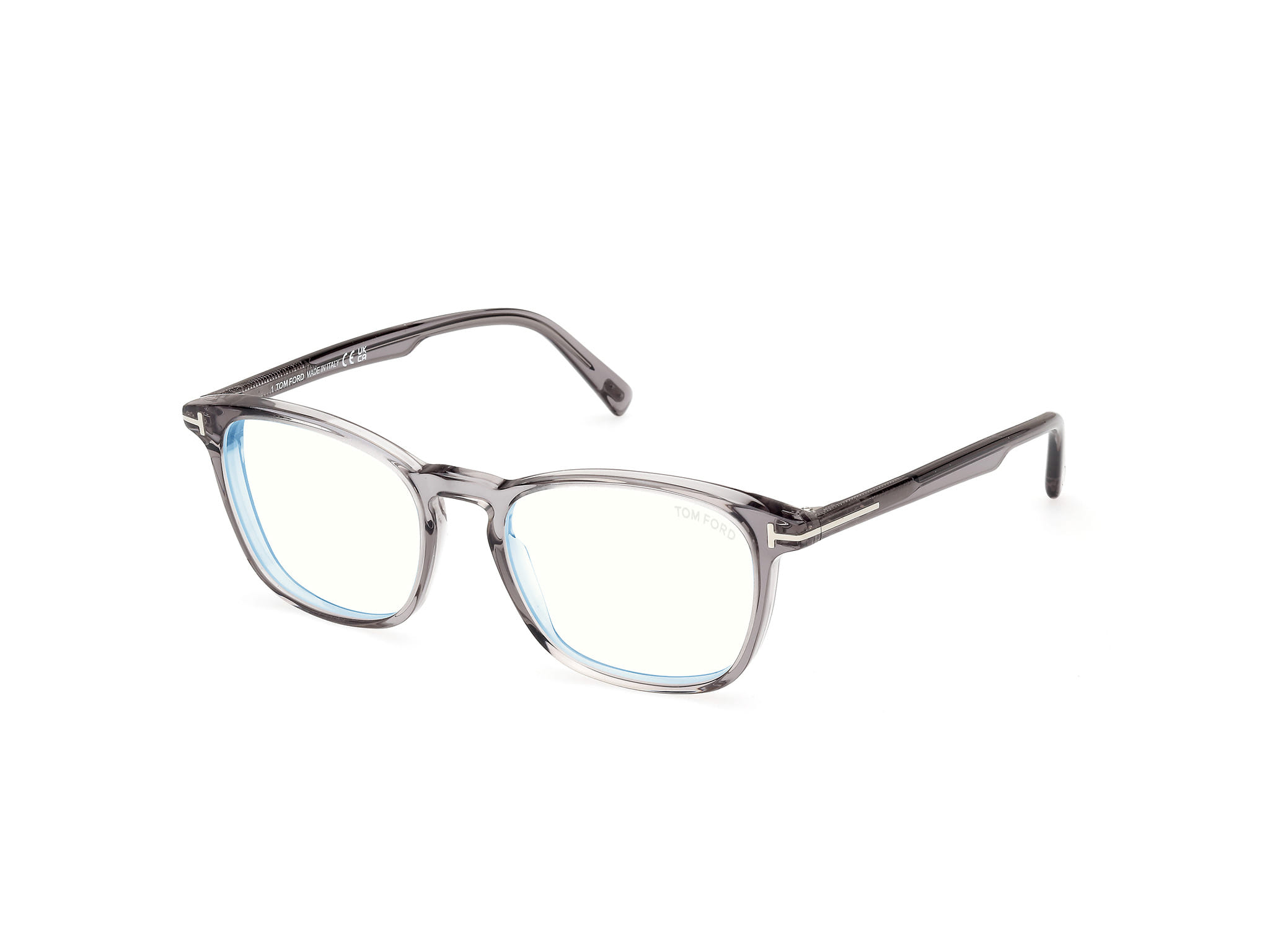 Tomford FT5960-B Frame Transparent Grey Male Full Shell — Transparent Grey frame