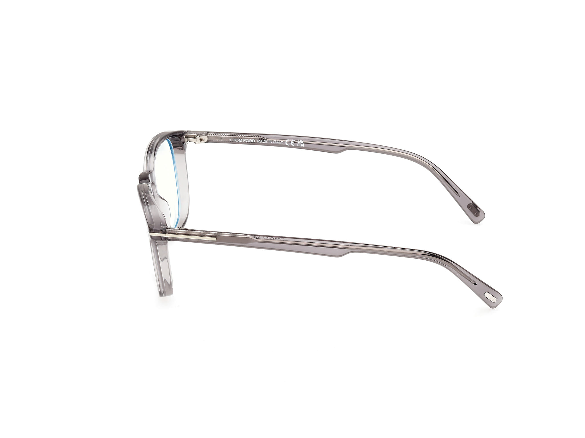 Tomford FT5960-B Frame Transparent Grey Male Full Shell Frame — Transparent Grey frame — view 2