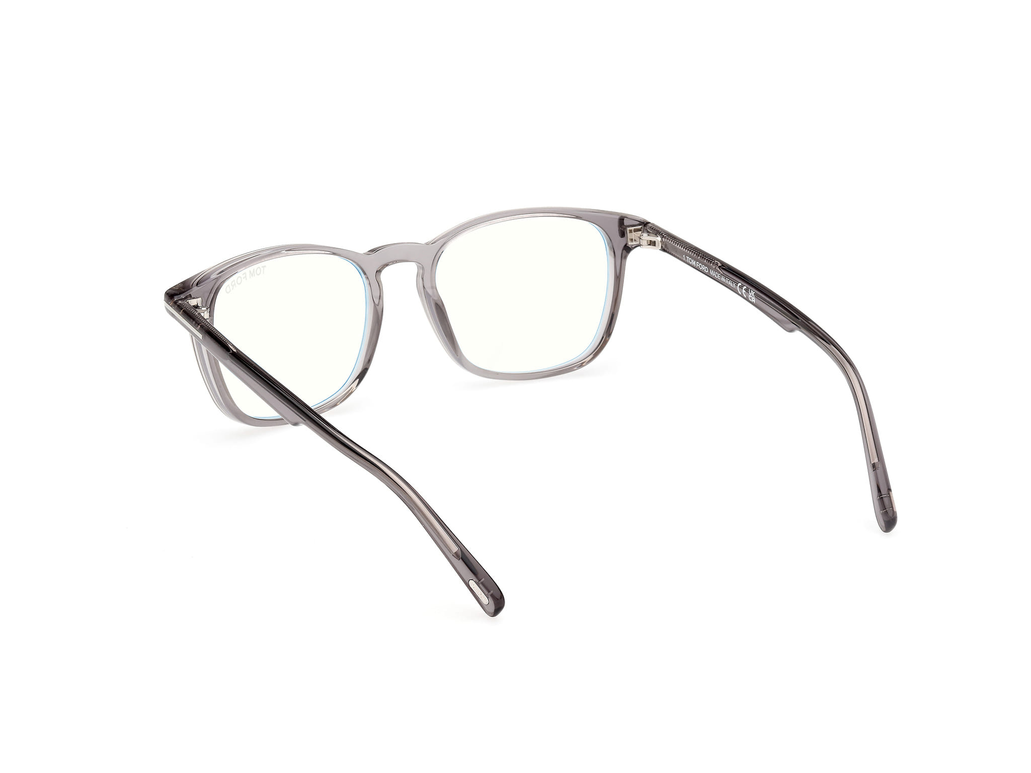 Tomford FT5960-B Frame Transparent Grey Male Full Shell Frame — Transparent Grey frame — view 3