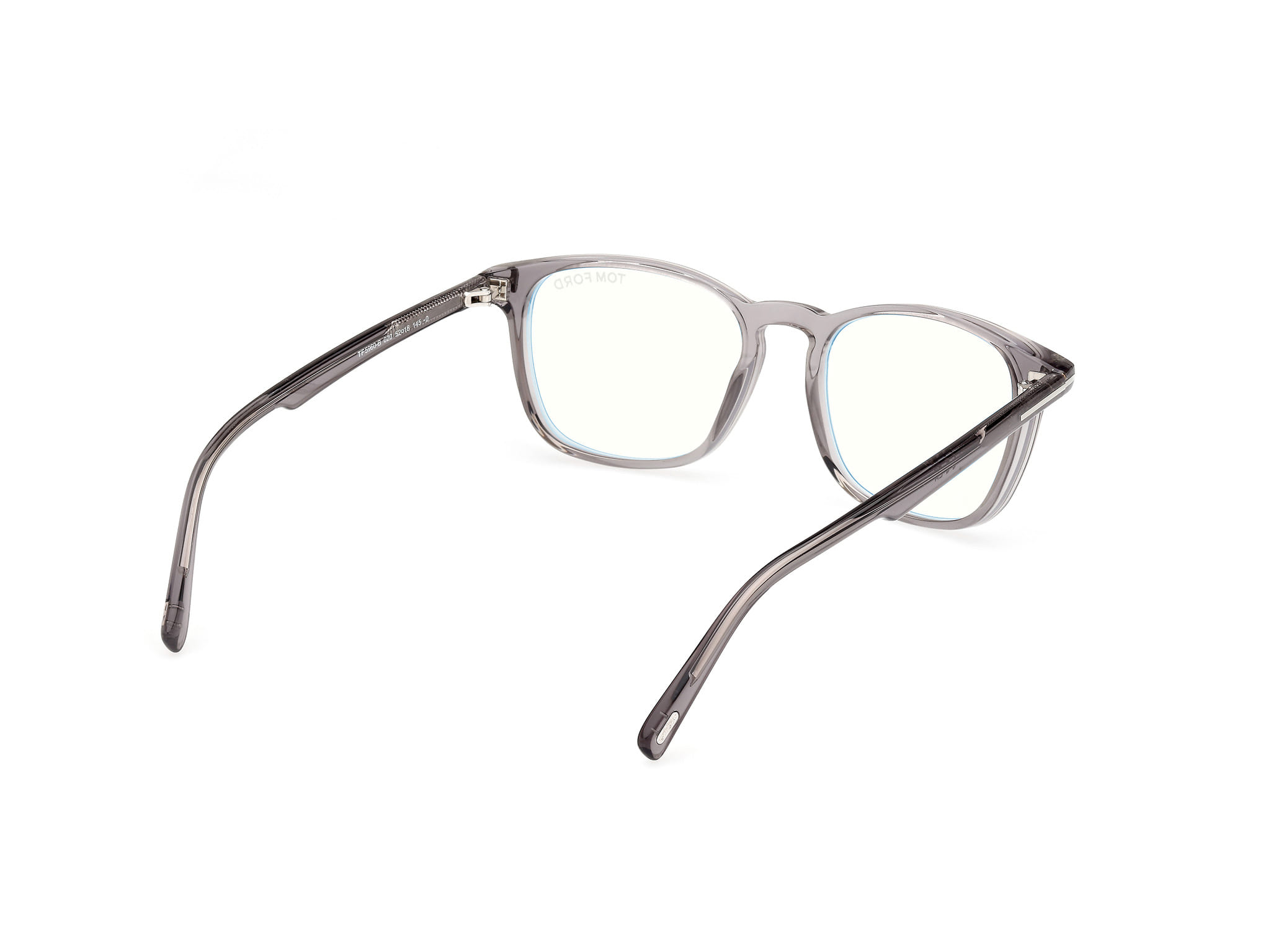 Tomford FT5960-B Frame Transparent Grey Male Full Shell Frame — Transparent Grey frame — view 5