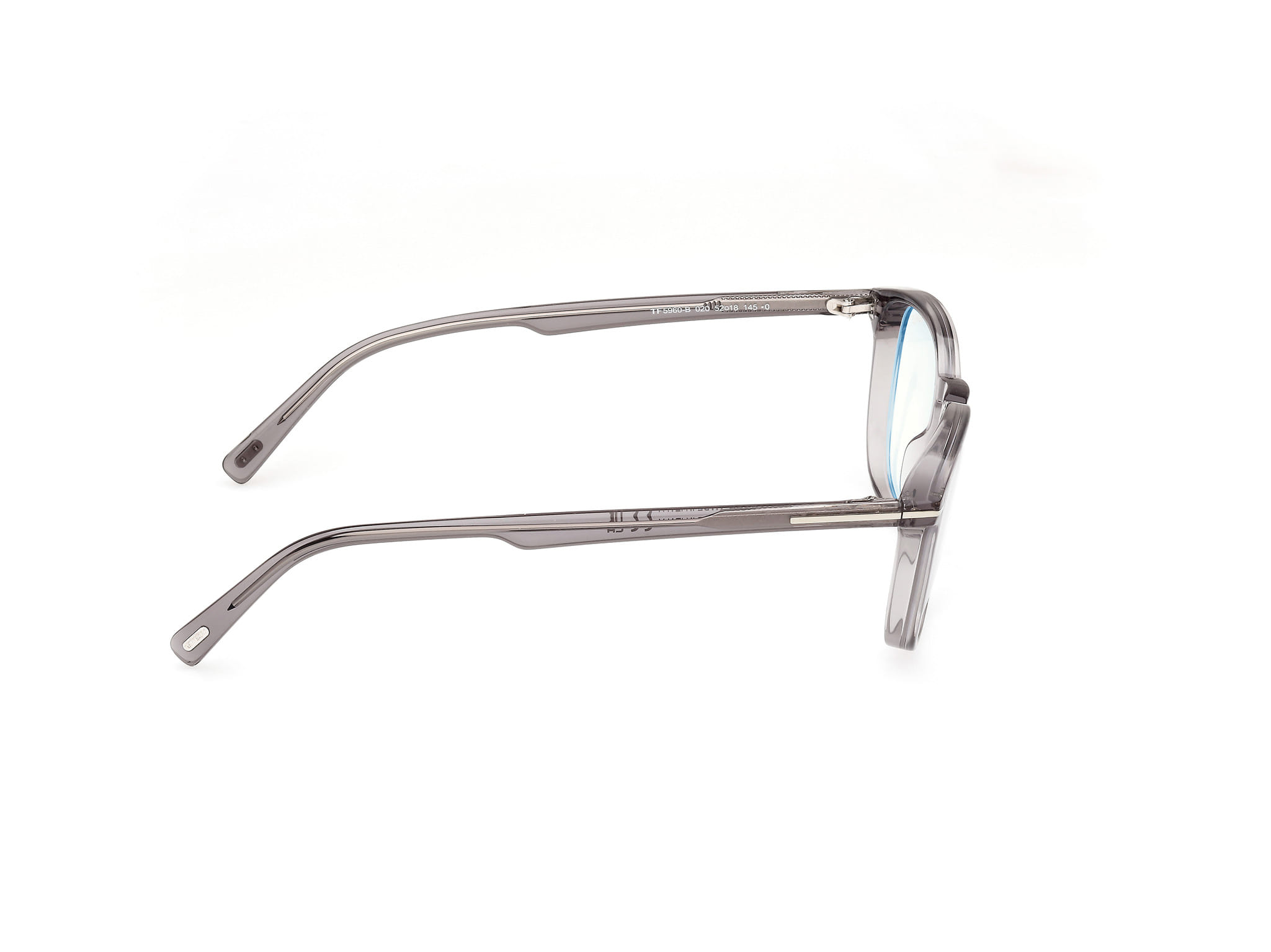 Tomford FT5960-B Frame Transparent Grey Male Full Shell Frame — Transparent Grey frame — view 6