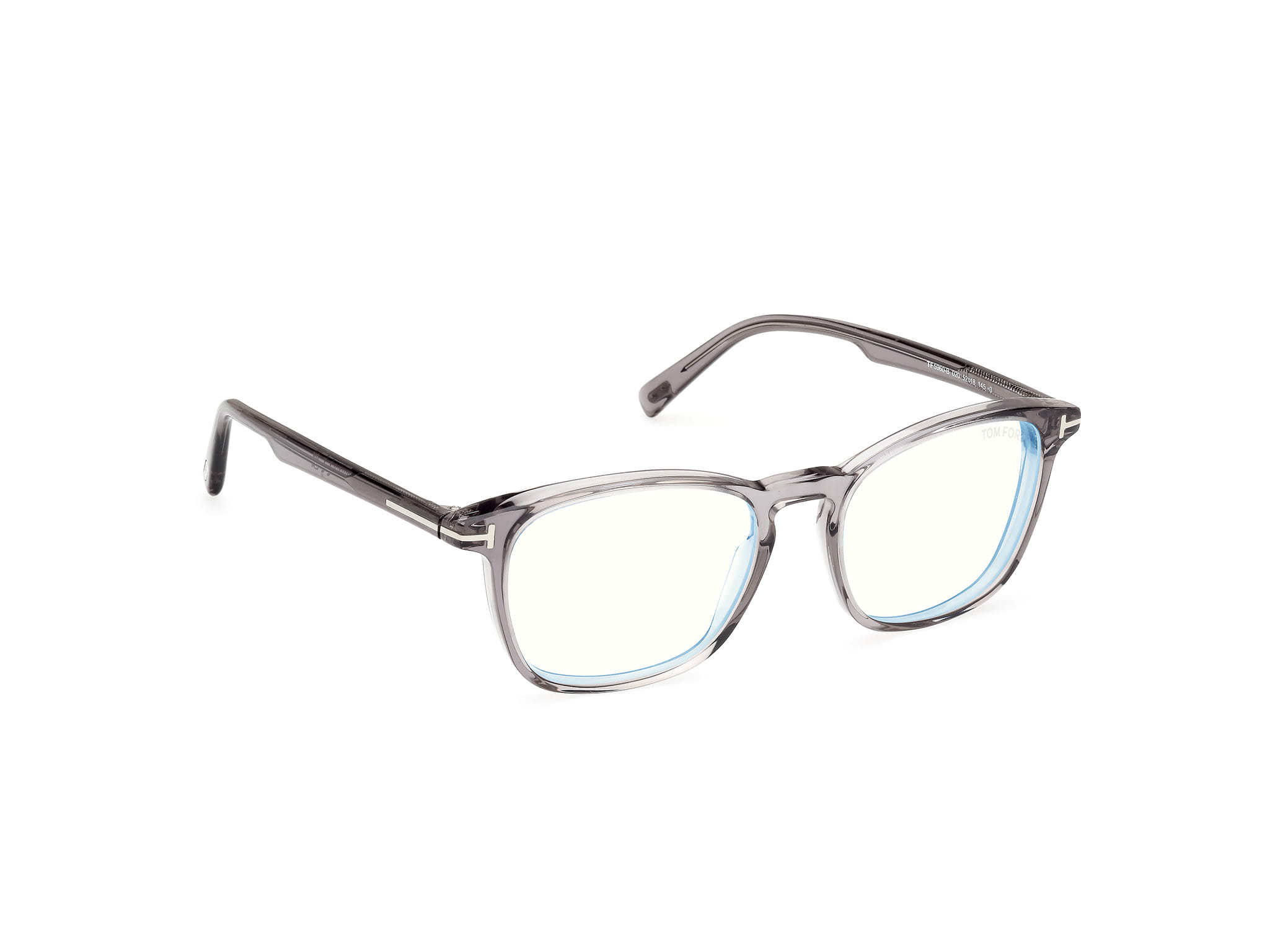 Tomford FT5960-B Frame Transparent Grey Male Full Shell Frame — Transparent Grey frame — view 7
