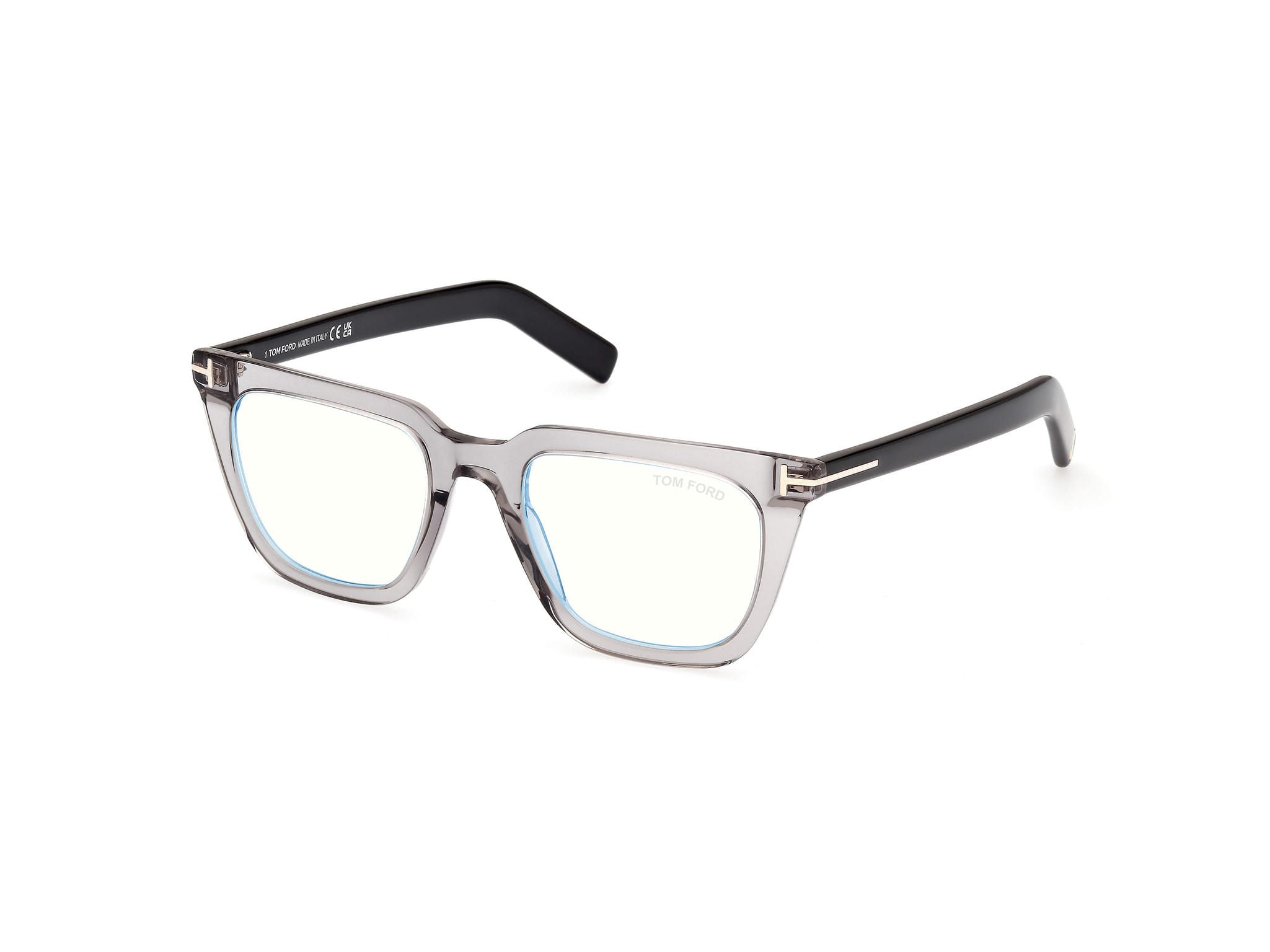 Tomford FT5963-B Frame Transparent Grey Male Full Shell — Transparent Grey frame