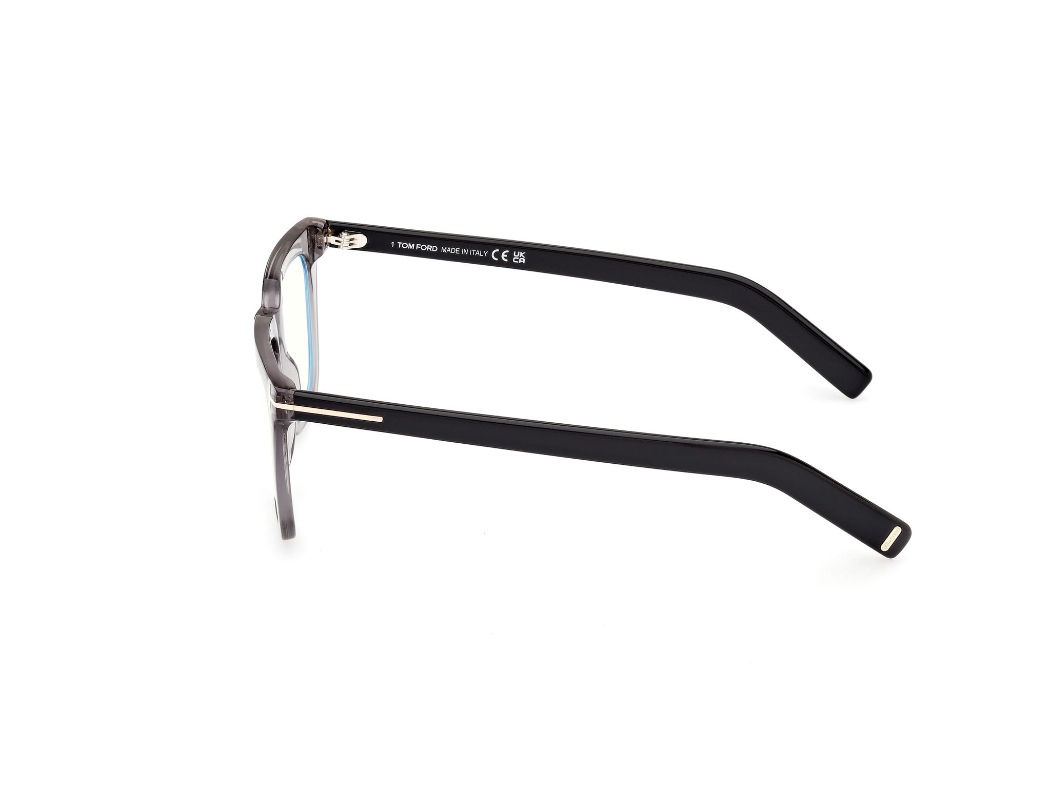 Tomford FT5963-B Frame Transparent Grey Male Full Shell Frame — Transparent Grey frame — view 2