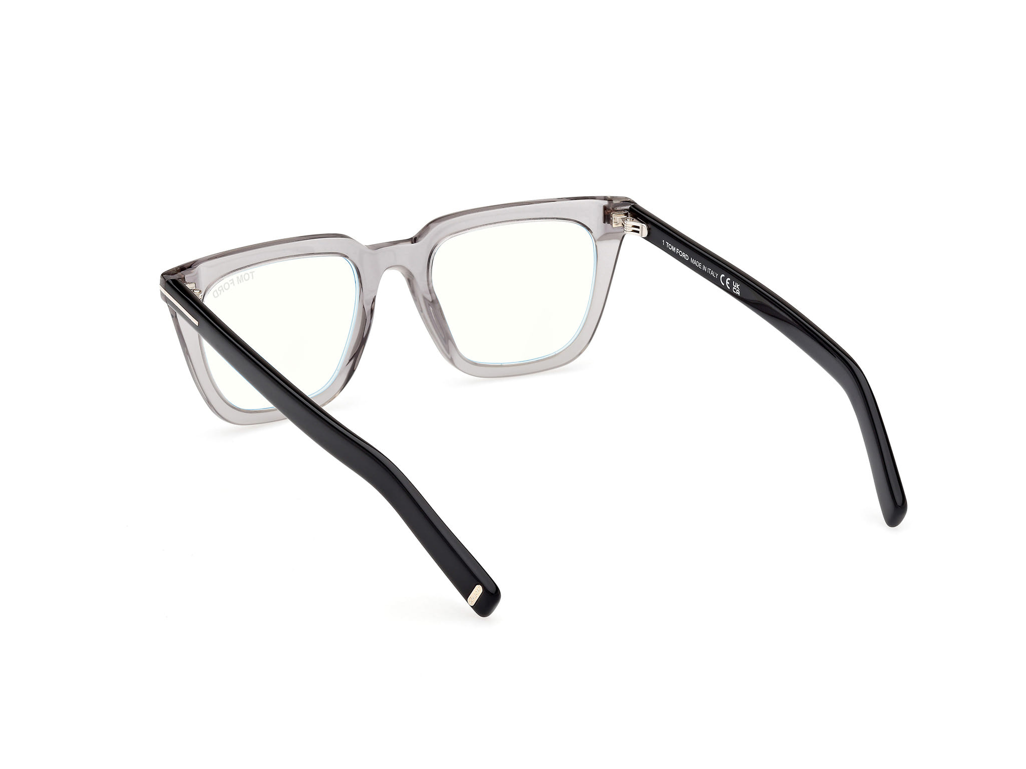 Tomford FT5963-B Frame Transparent Grey Male Full Shell Frame — Transparent Grey frame — view 3