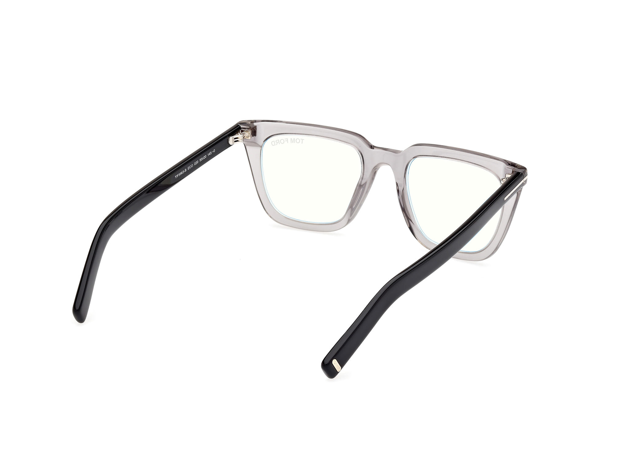 Tomford FT5963-B Frame Transparent Grey Male Full Shell Frame — Transparent Grey frame — view 5