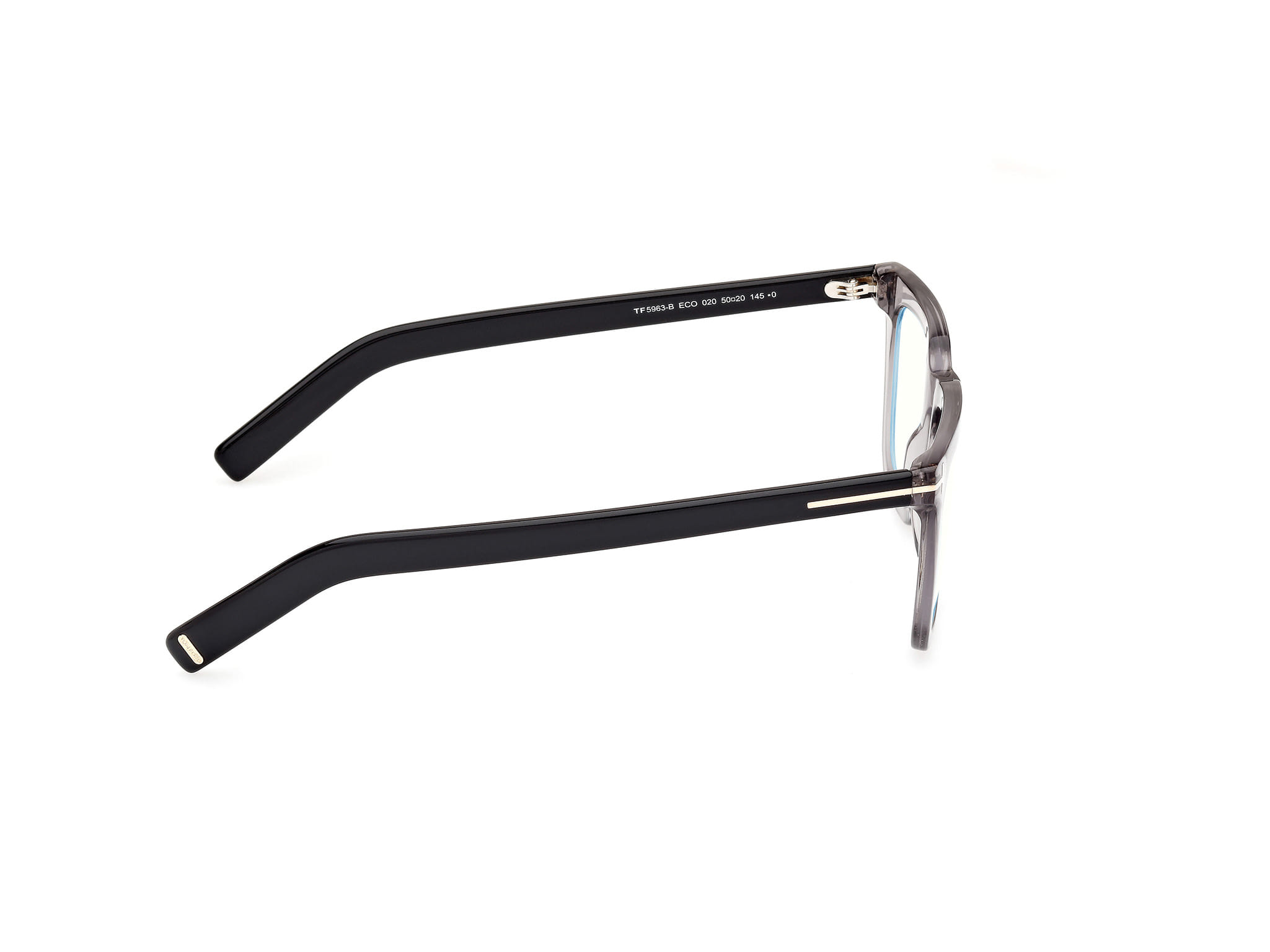 Tomford FT5963-B Frame Transparent Grey Male Full Shell Frame — Transparent Grey frame — view 6