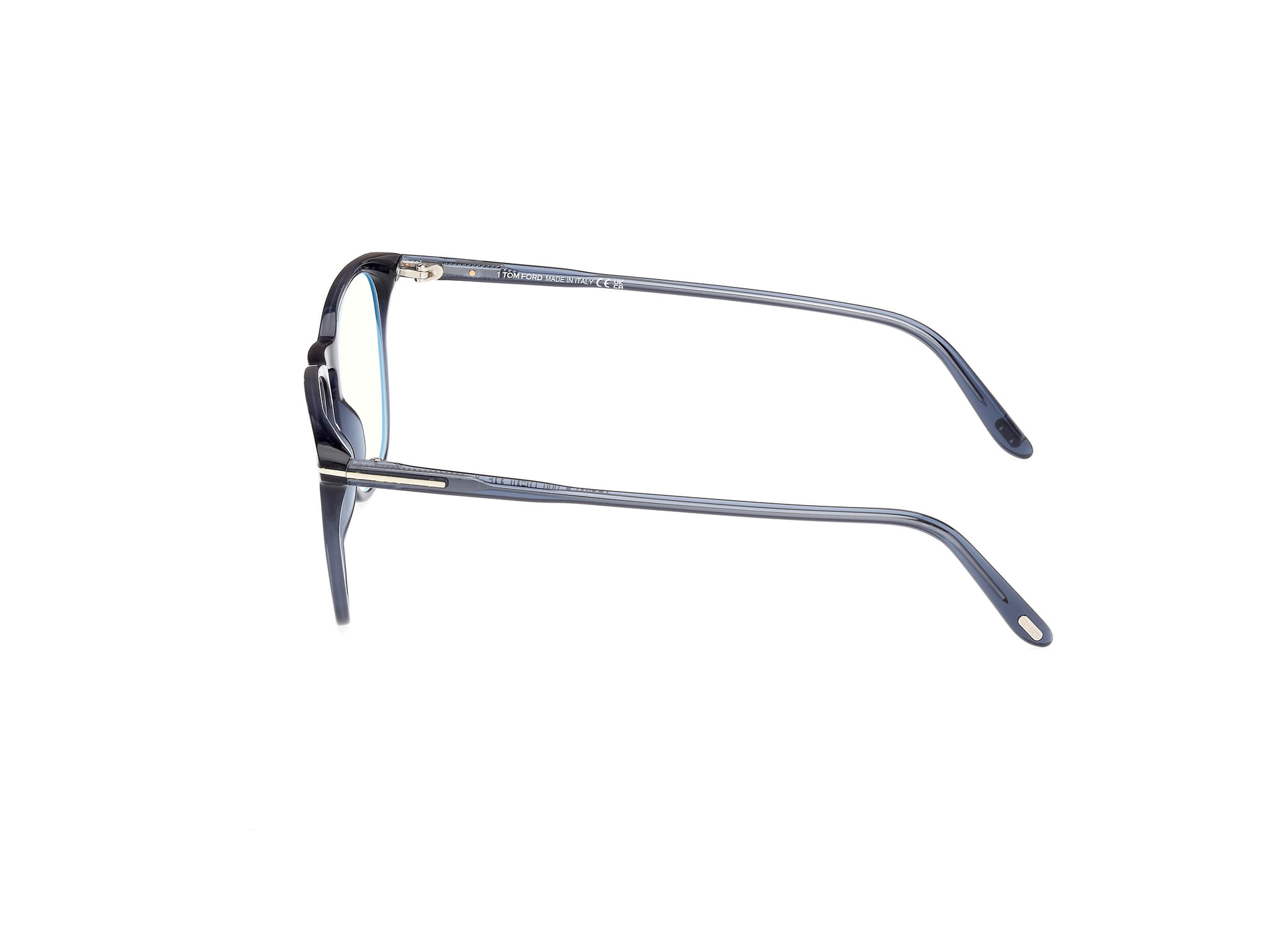 Tomford FT5937-B Frame Transparent Blue Male Full Shell Frame — Transparent Blue frame — view 2
