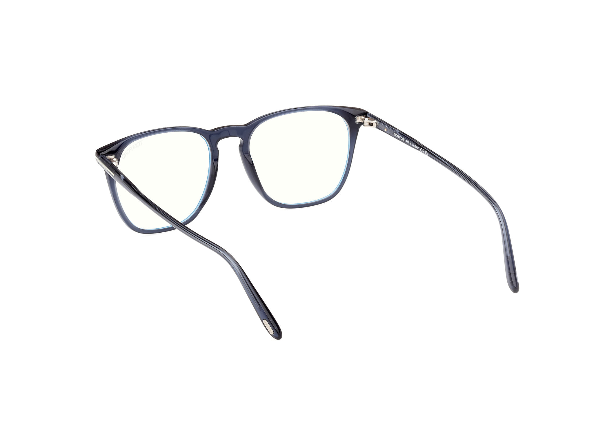 Tomford FT5937-B Frame Transparent Blue Male Full Shell Frame — Transparent Blue frame — view 3
