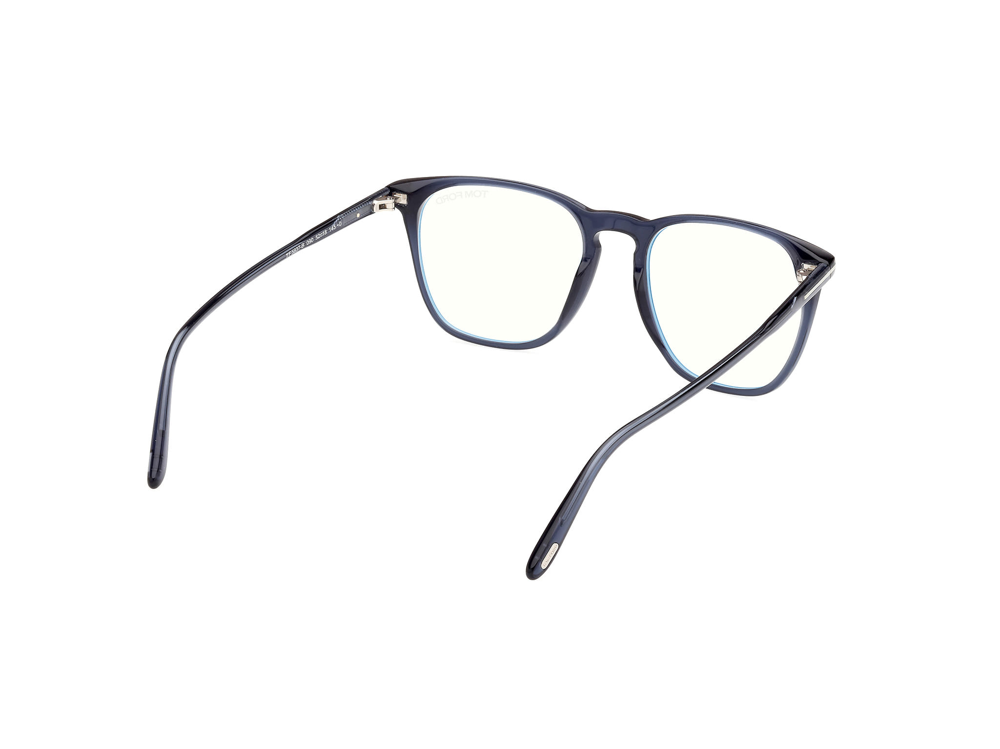 Tomford FT5937-B Frame Transparent Blue Male Full Shell Frame — Transparent Blue frame — view 5