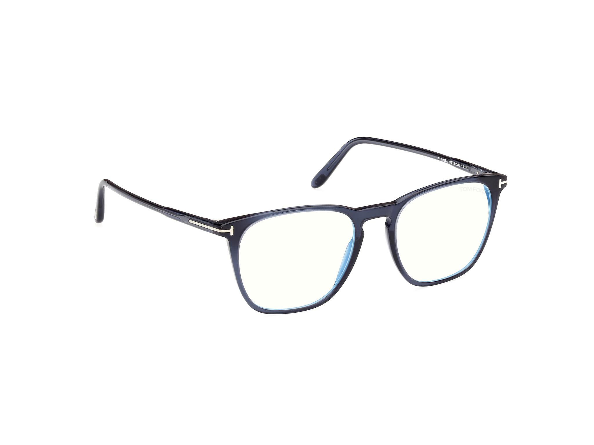 Tomford FT5937-B Frame Transparent Blue Male Full Shell Frame — Transparent Blue frame — view 7