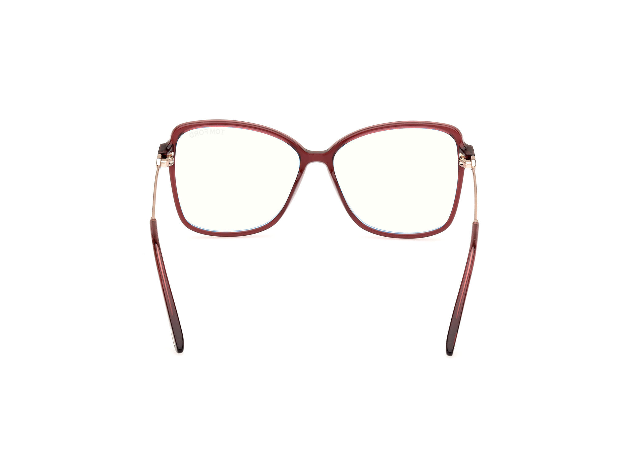 Tomford FT5953-B Frame Maroon Female Full Metal Frame — Maroon frame — view 4